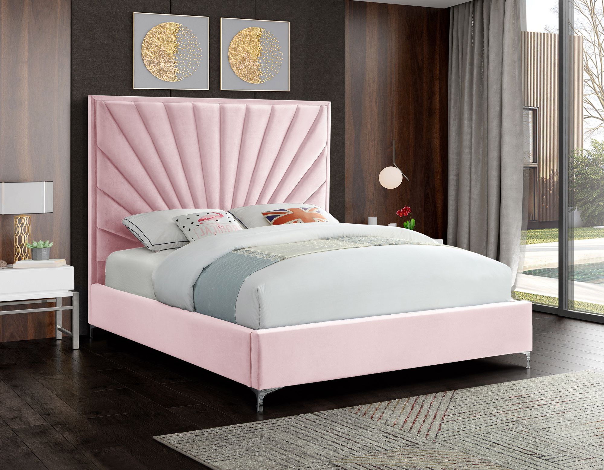 Eclipse Velvet King Size Bed