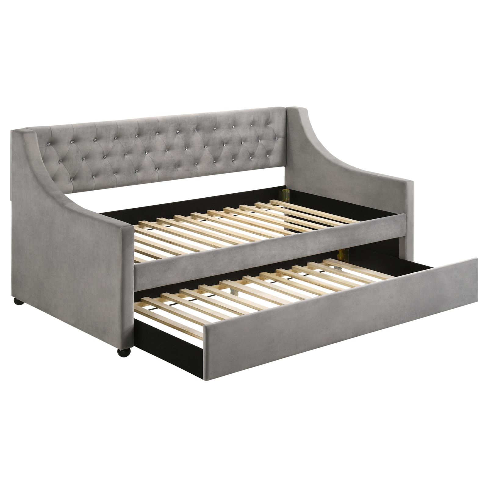 Chatsboro Velvet Twin Daybed with Trundle