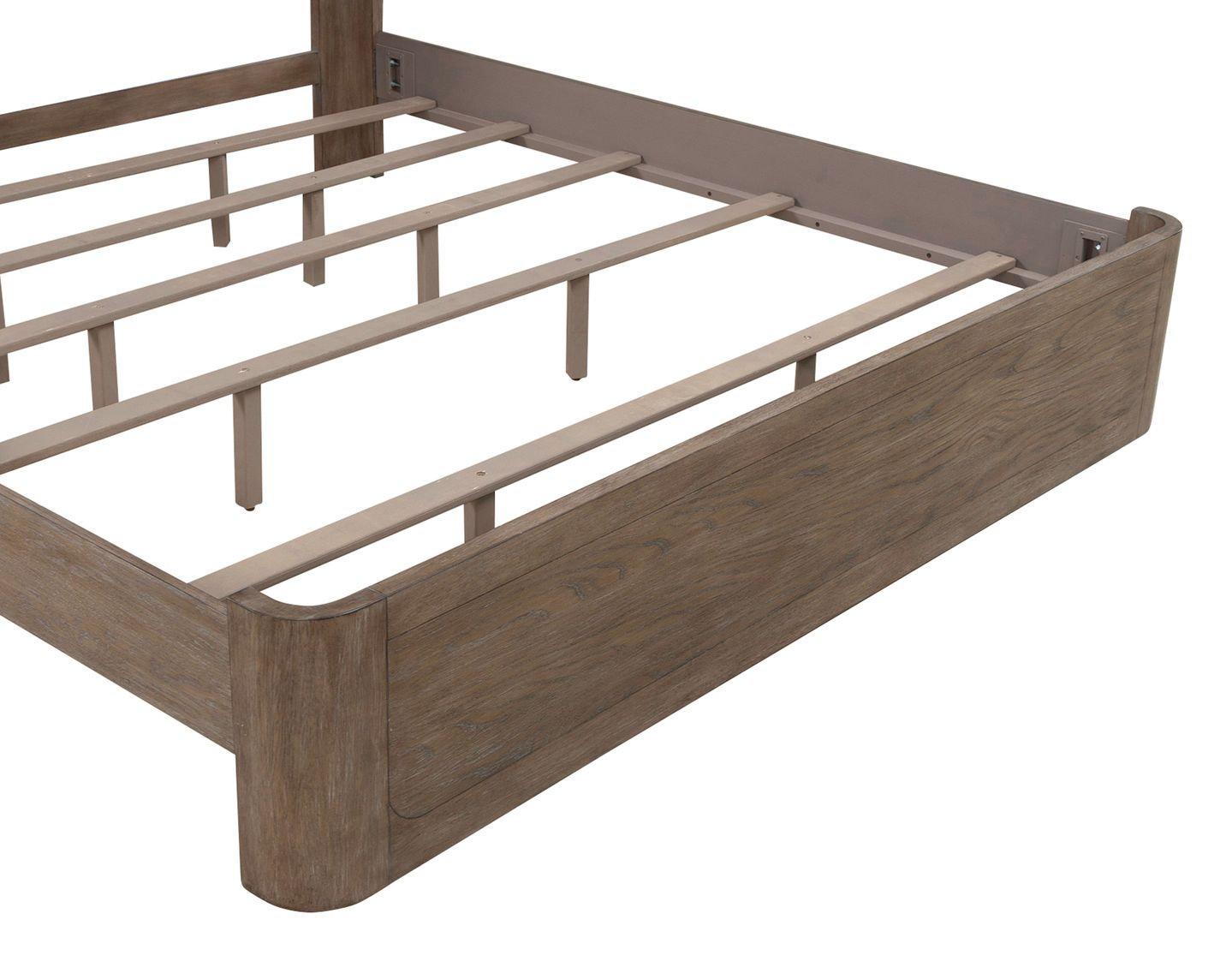 South Bend Fabric/Wood King Size Shelter Upholstered Bed