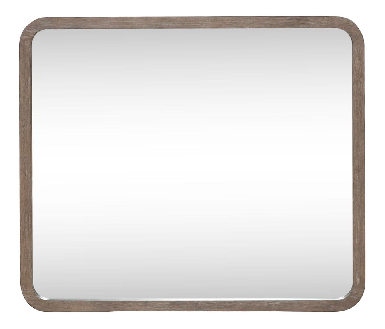 South Bend Rectangular Wood/Glass Landscape Mirror