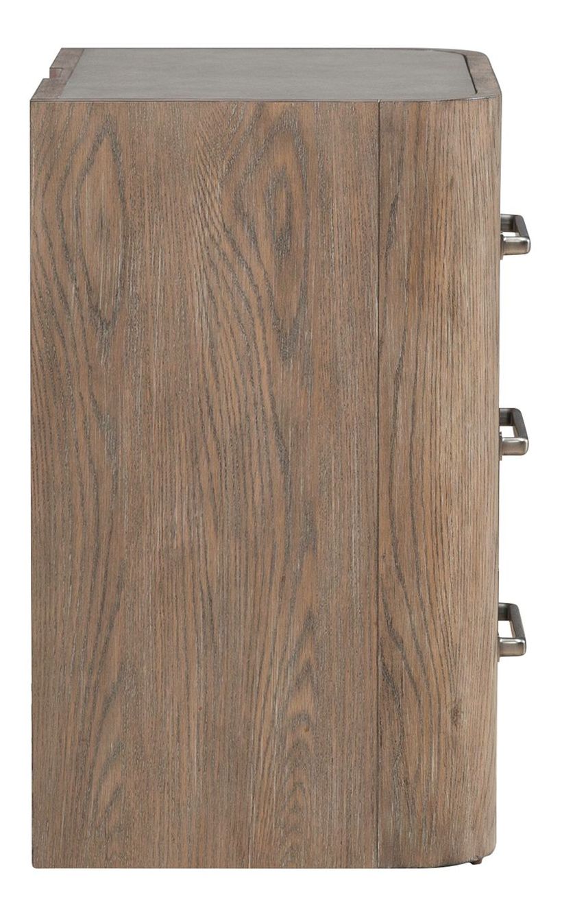 South Bend Wood Nightstand w/Charging Station & 3 Drawers