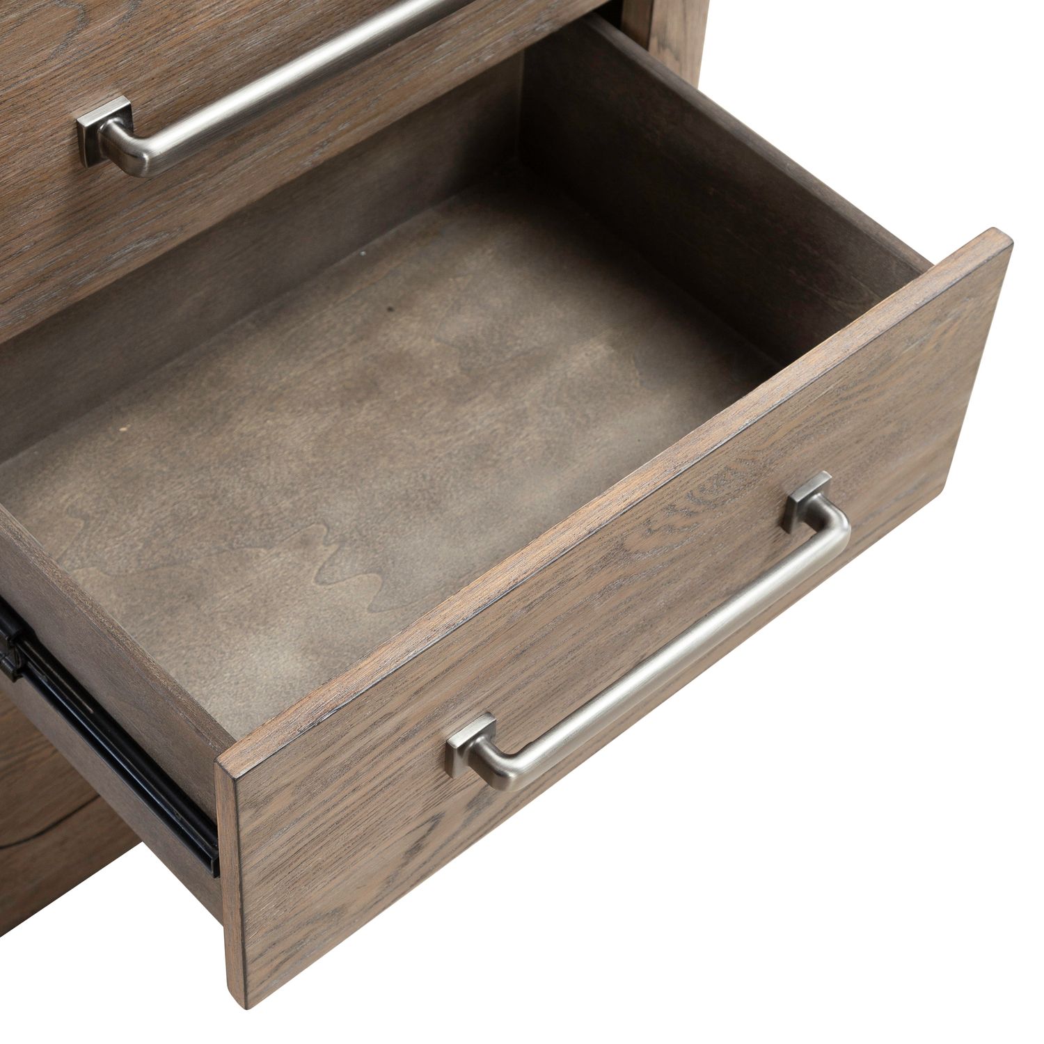 South Bend Wood Nightstand w/Charging Station & 3 Drawers