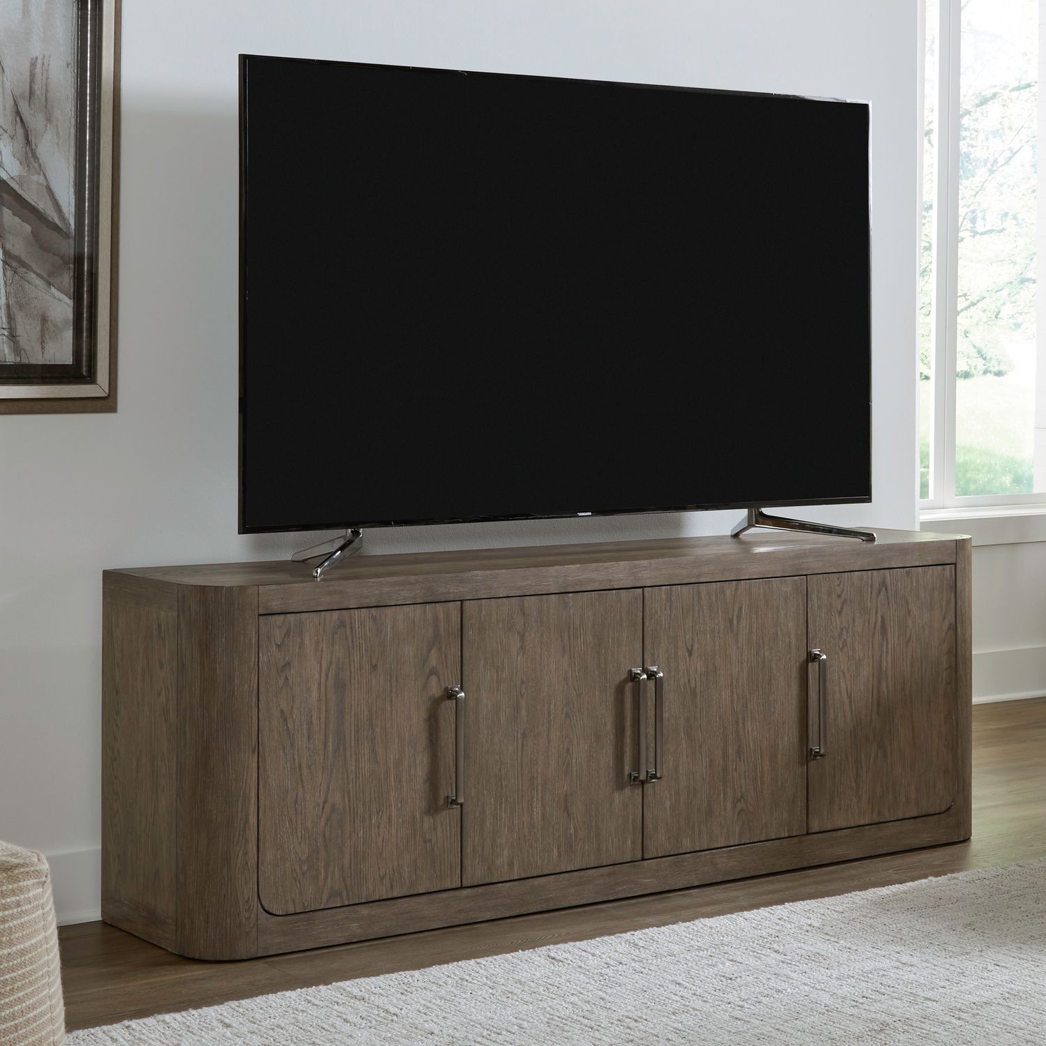 South Bend Wood 82-Inch TV Console w/4 Doors