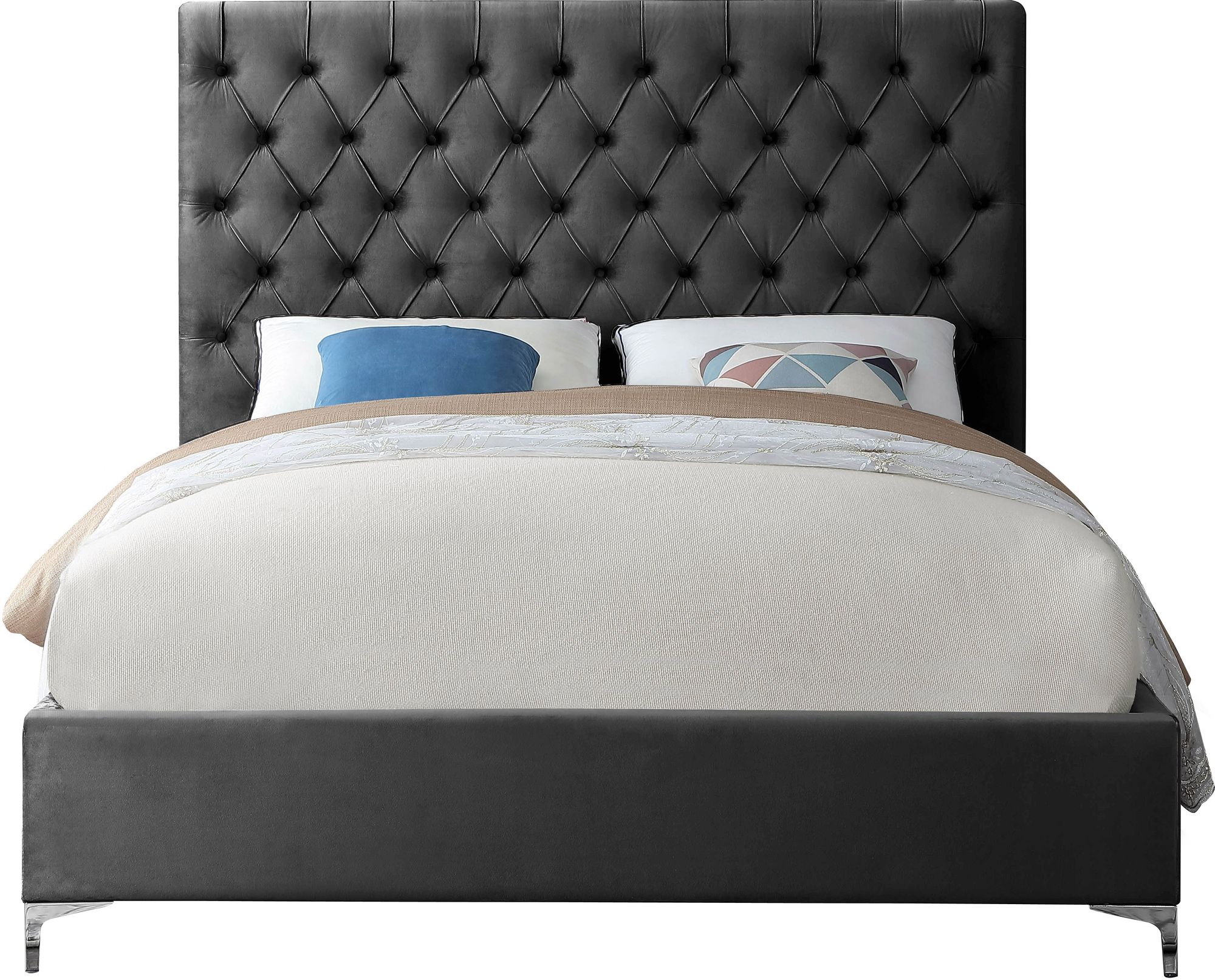Cruz Velvet Full Size Bed