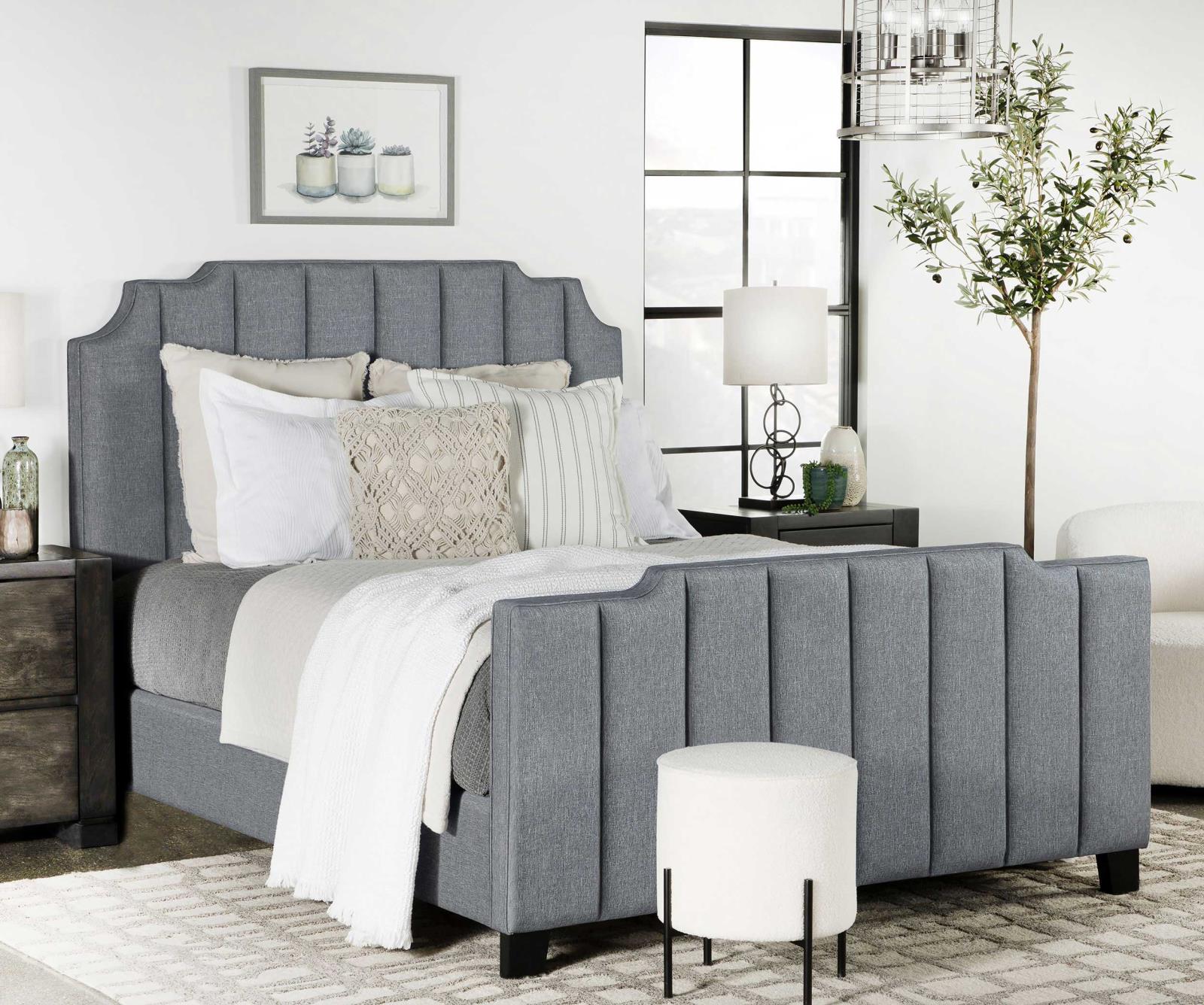 Fiona Fabric Panel Bed, Eastern King Size