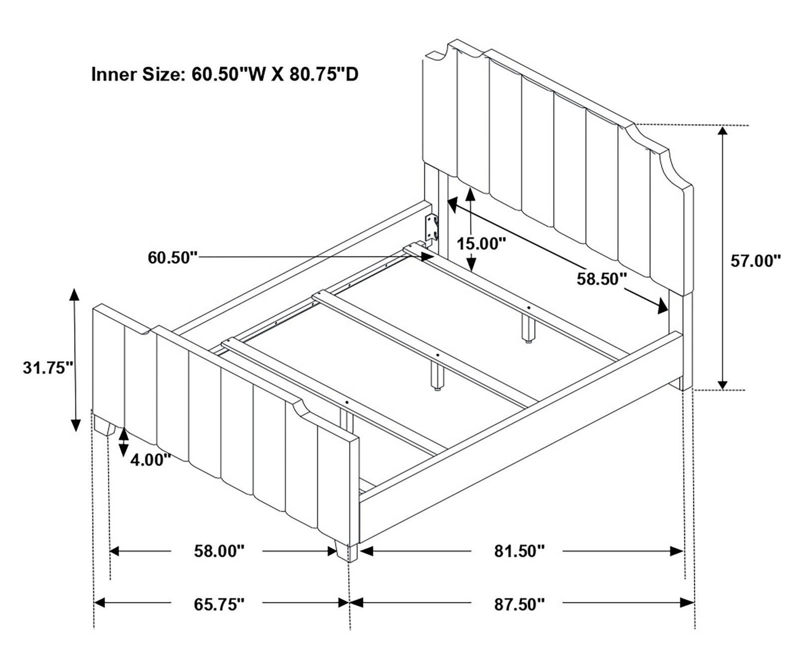 Fiona Fabric Panel Bed