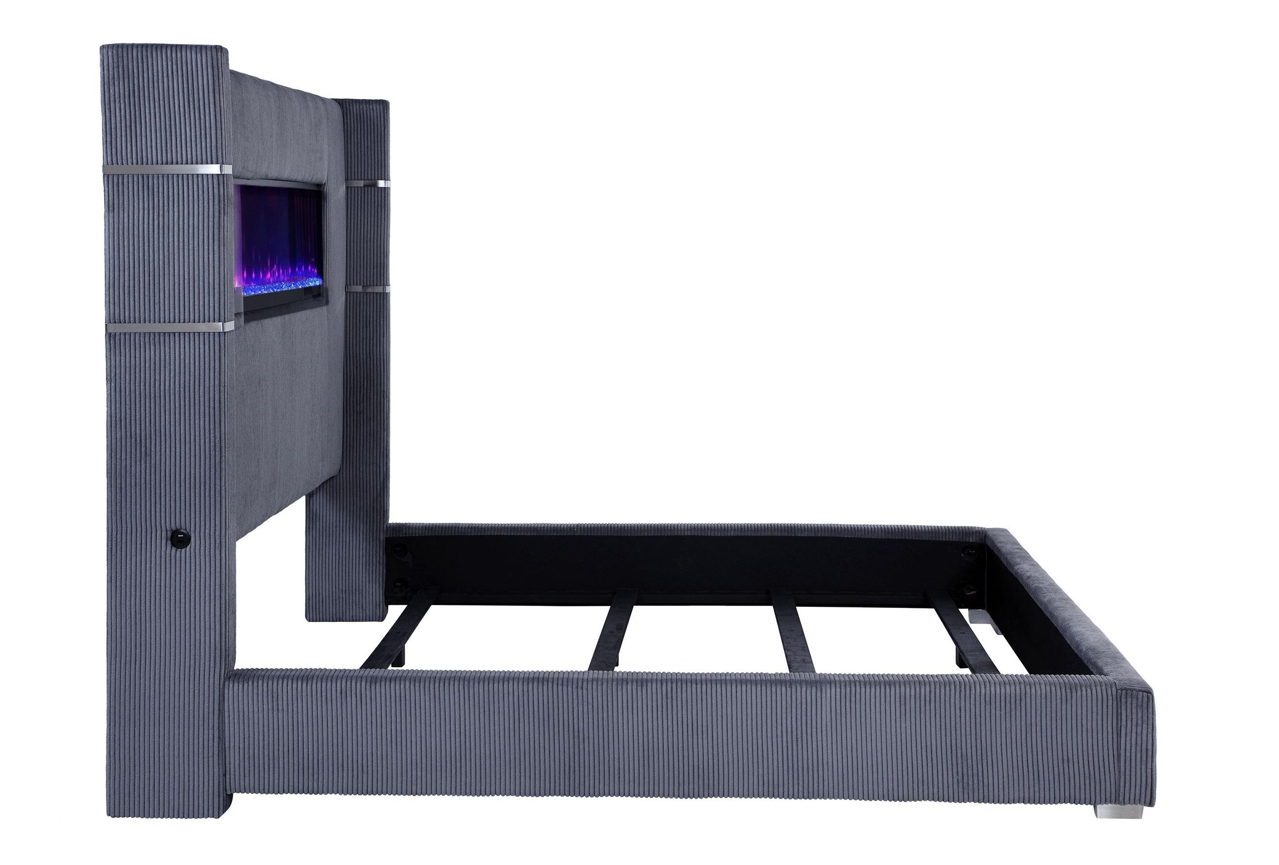 Tisdall Upholstered King Flame Visualizer Bed