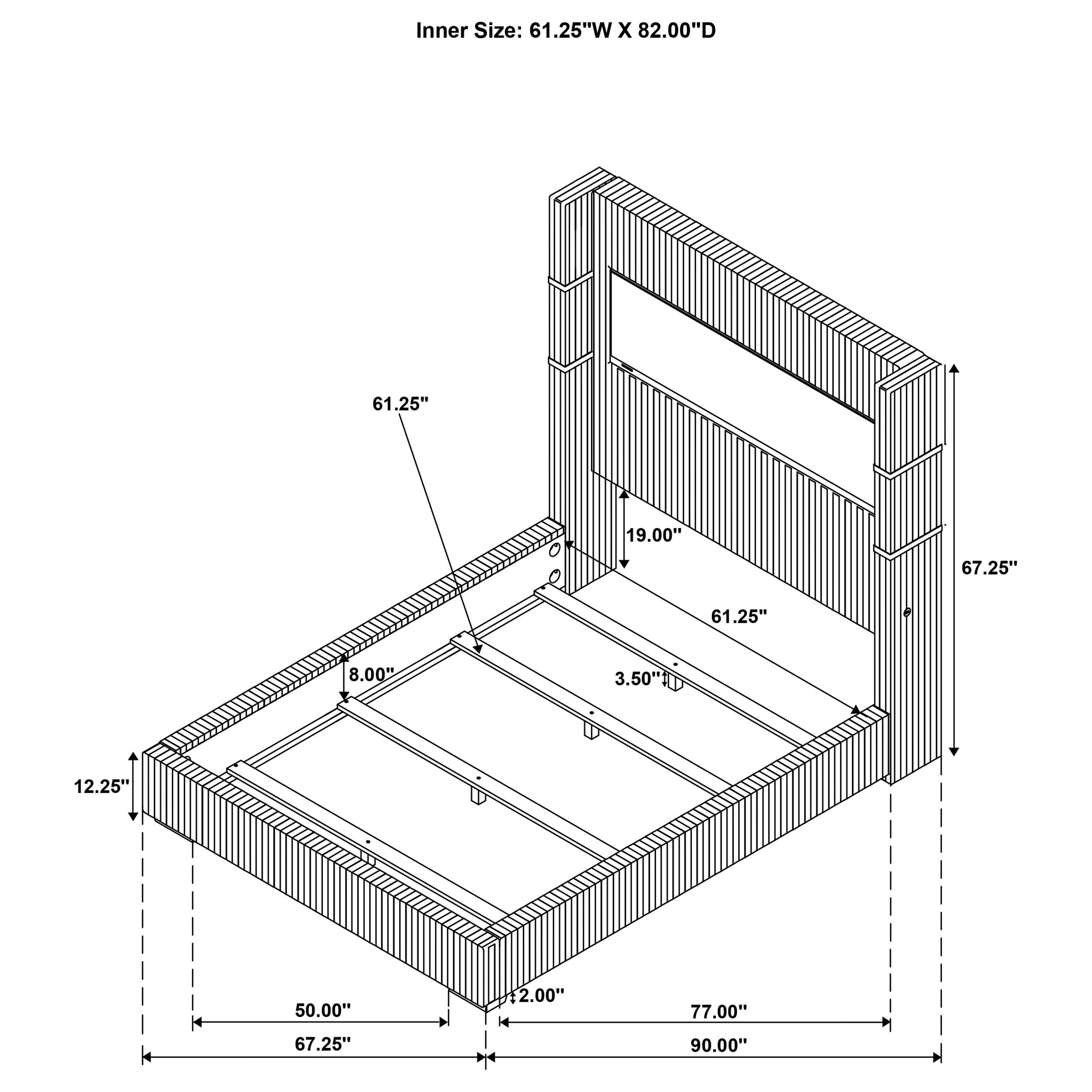 Tisdall Upholstered Queen Flame Visualizer Bed