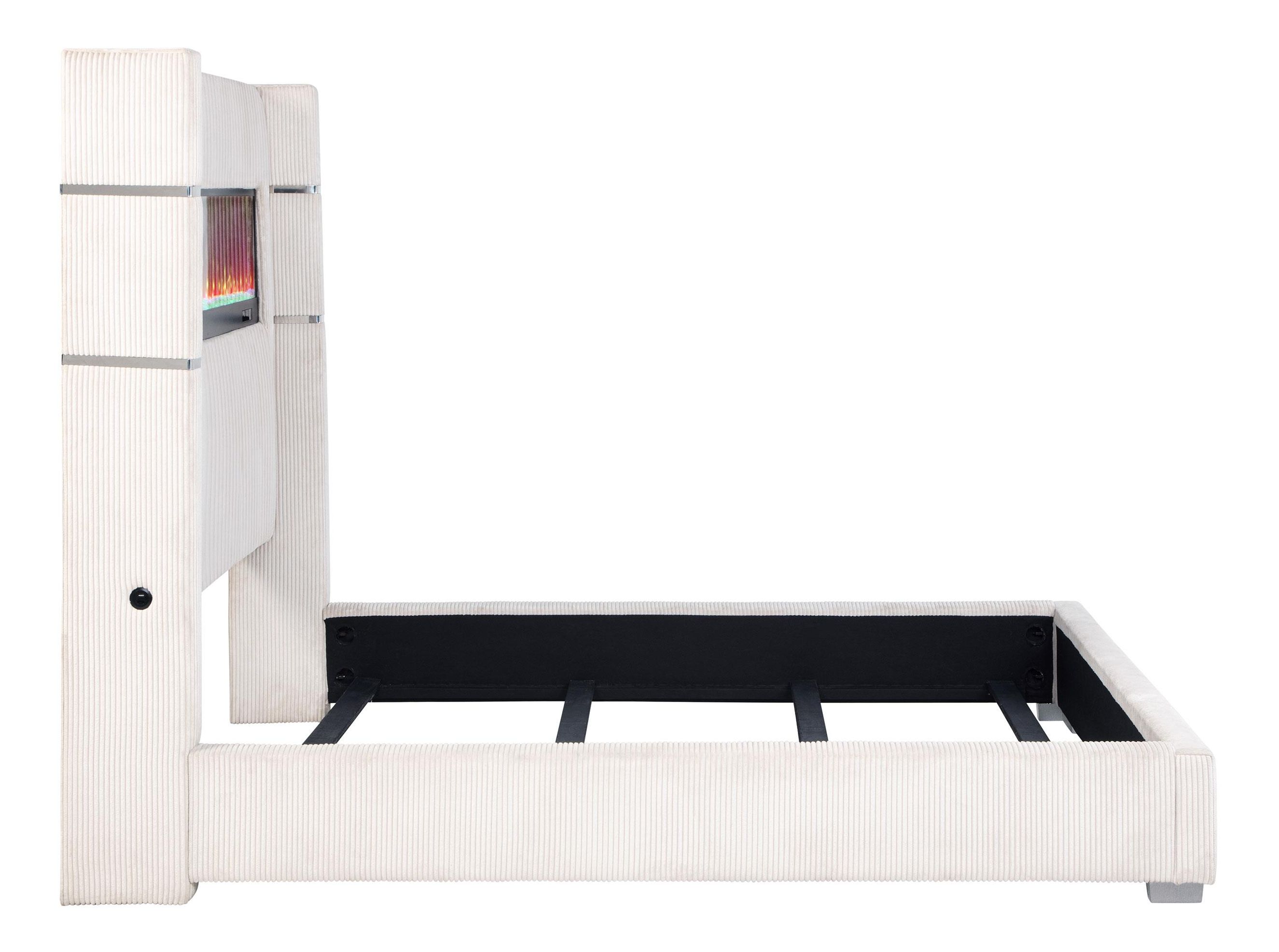 Tisdall Upholstered Queen Flame Visualizer Bed