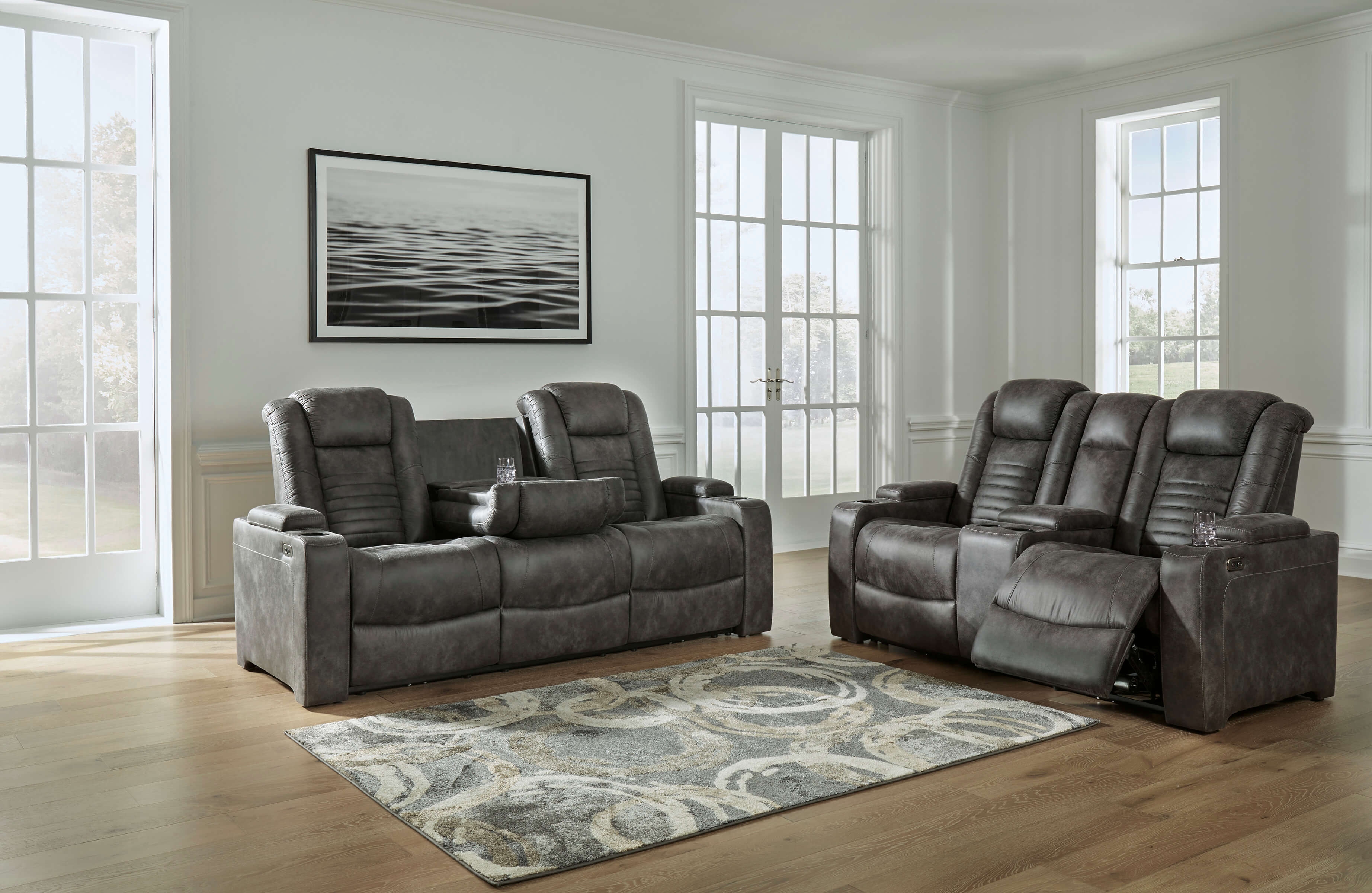 Soundcheck Polyester Power Reclining Living Room Set