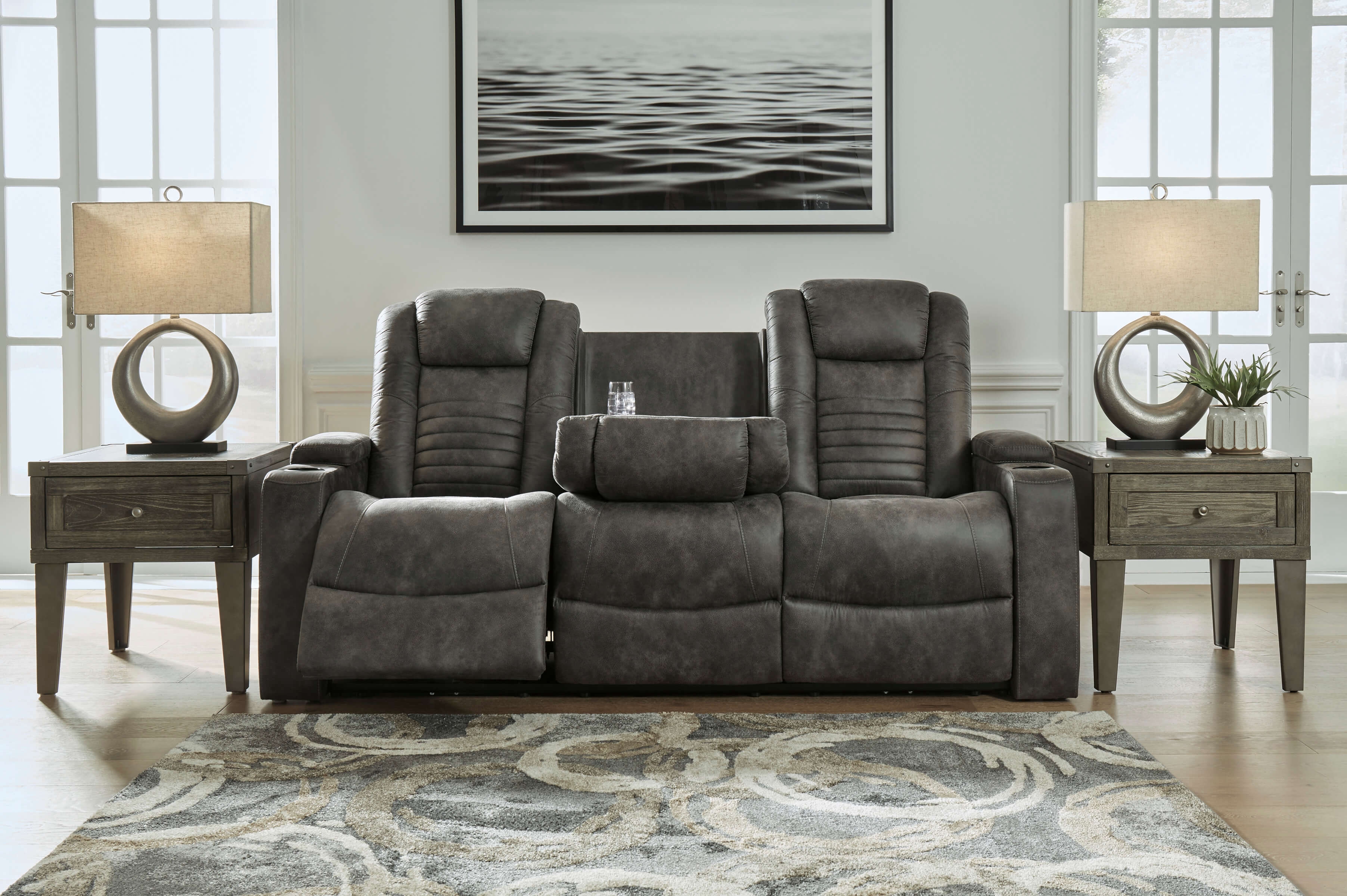 Soundcheck Polyester Power Reclining Living Room Set