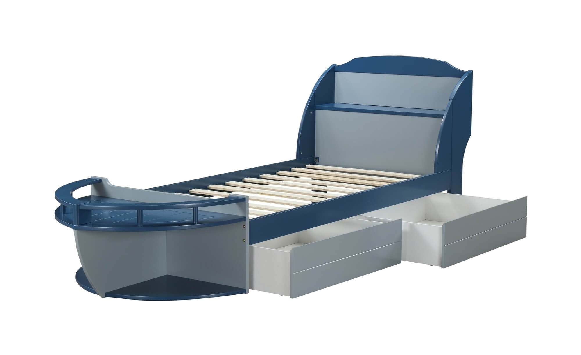 Neptune II Wood/Wood Veneer Bed, Twin Size