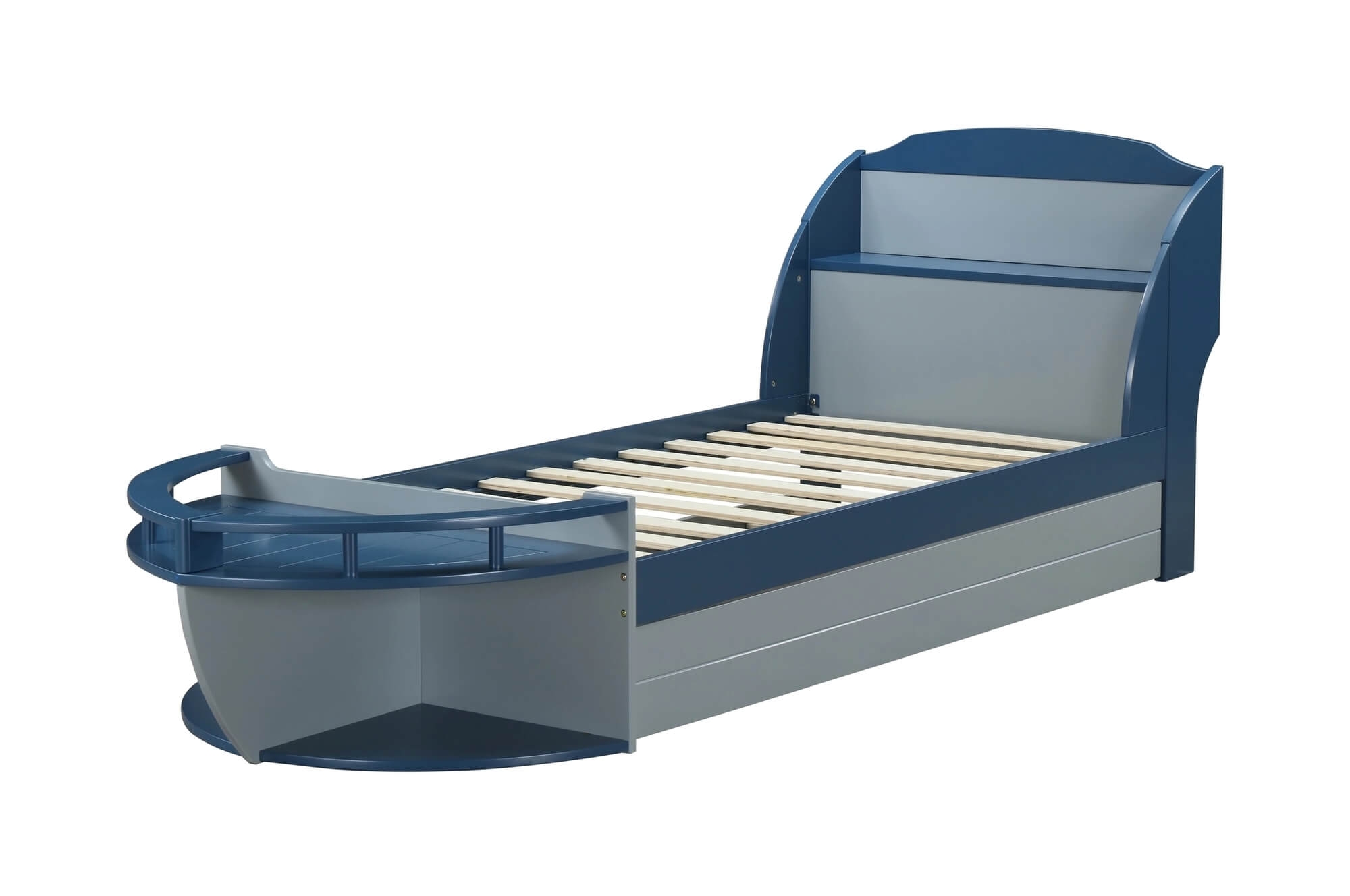 Neptune II Wood/Wood Veneer Bed, Twin Size