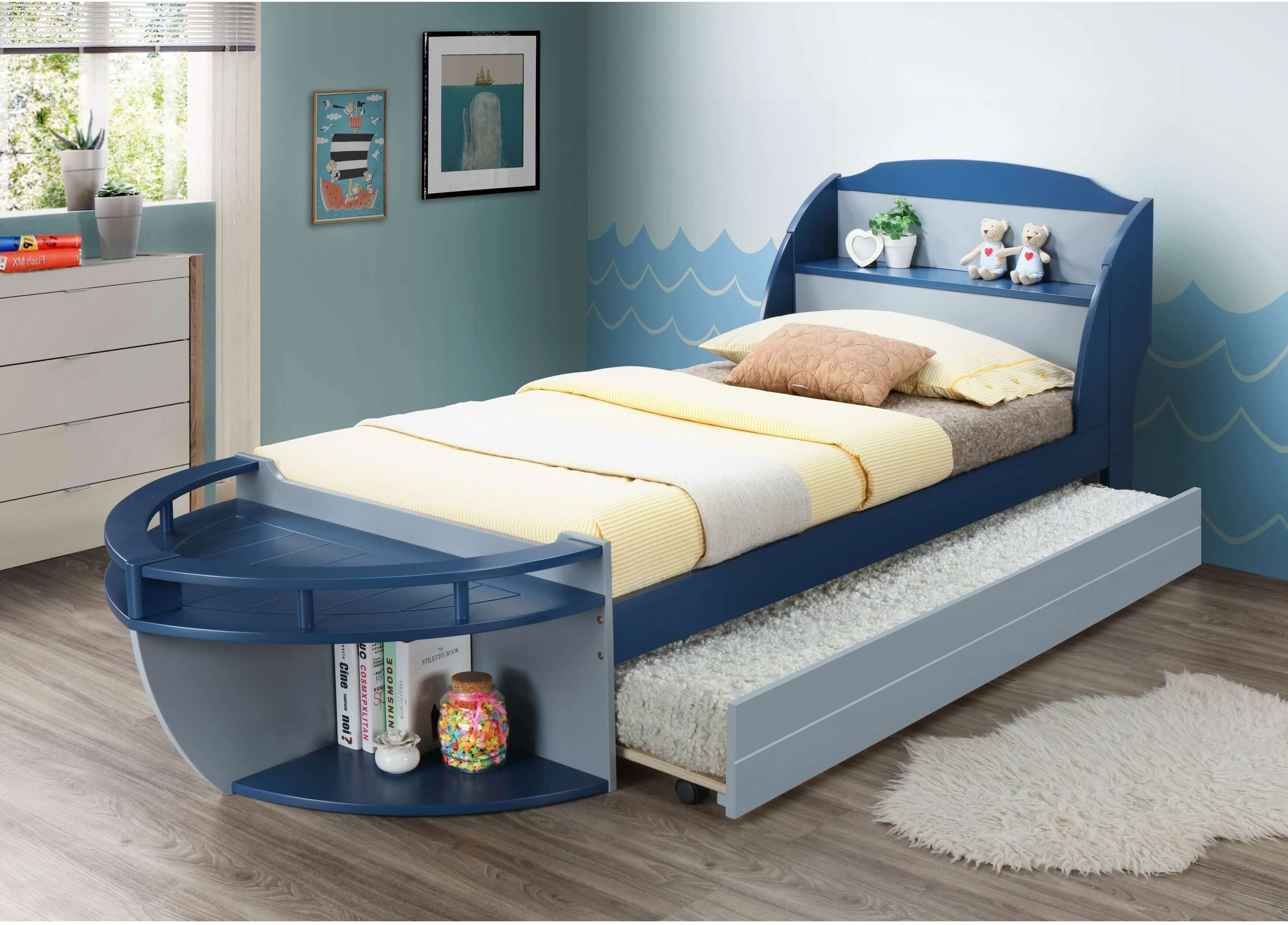 Neptune II Wood/Wood Veneer Bed, Twin Size