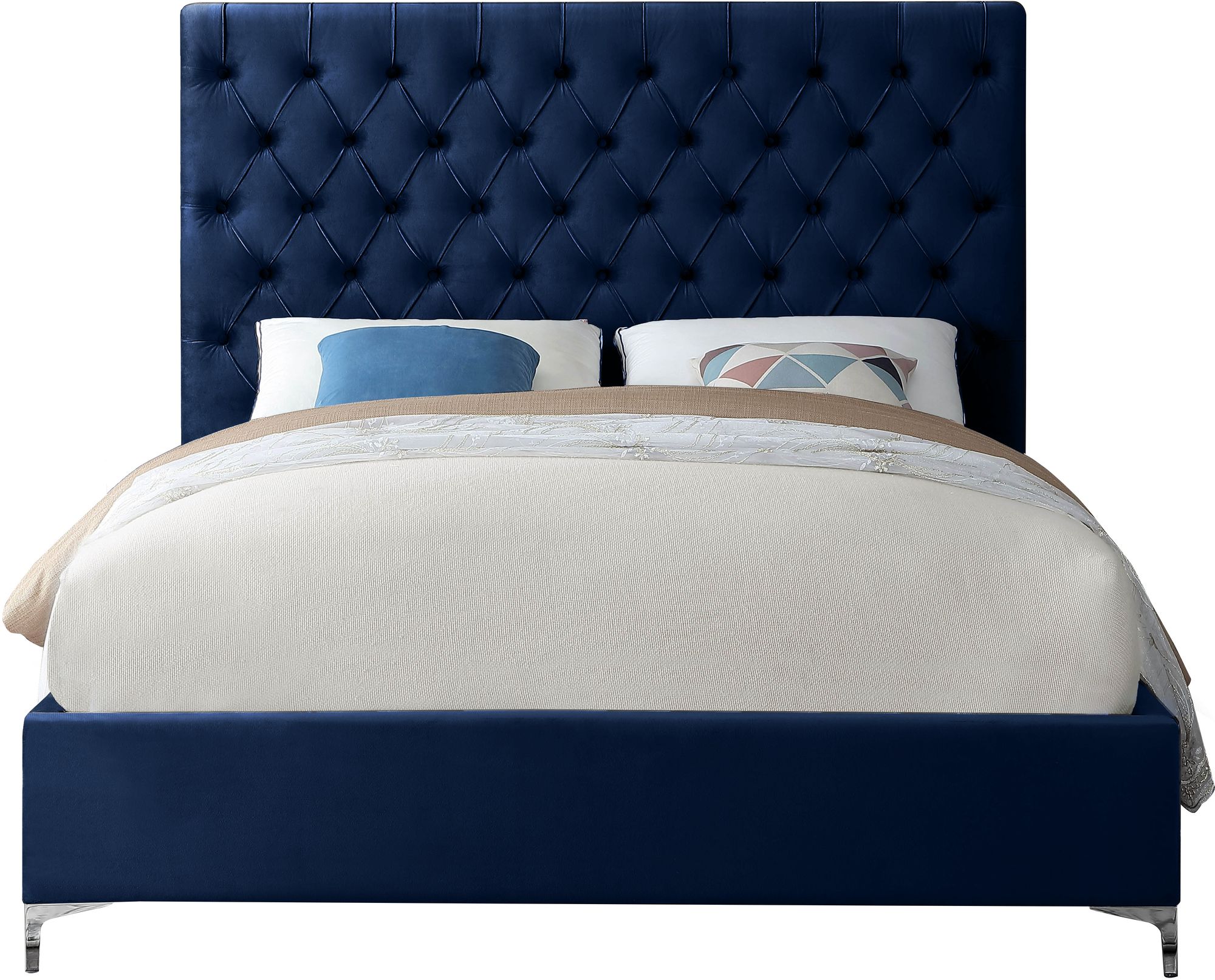 Cruz Velvet Queen Size Bed