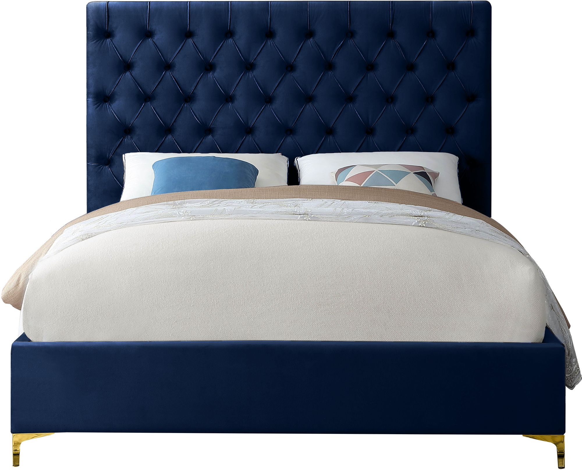 Cruz Velvet King Size Bed
