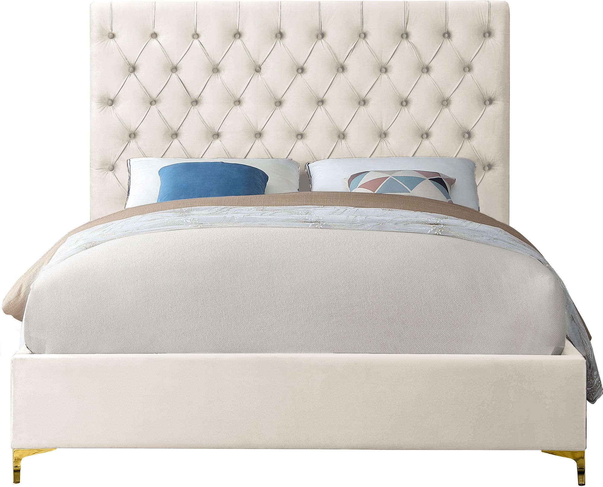 Cruz Velvet Full Size Bed