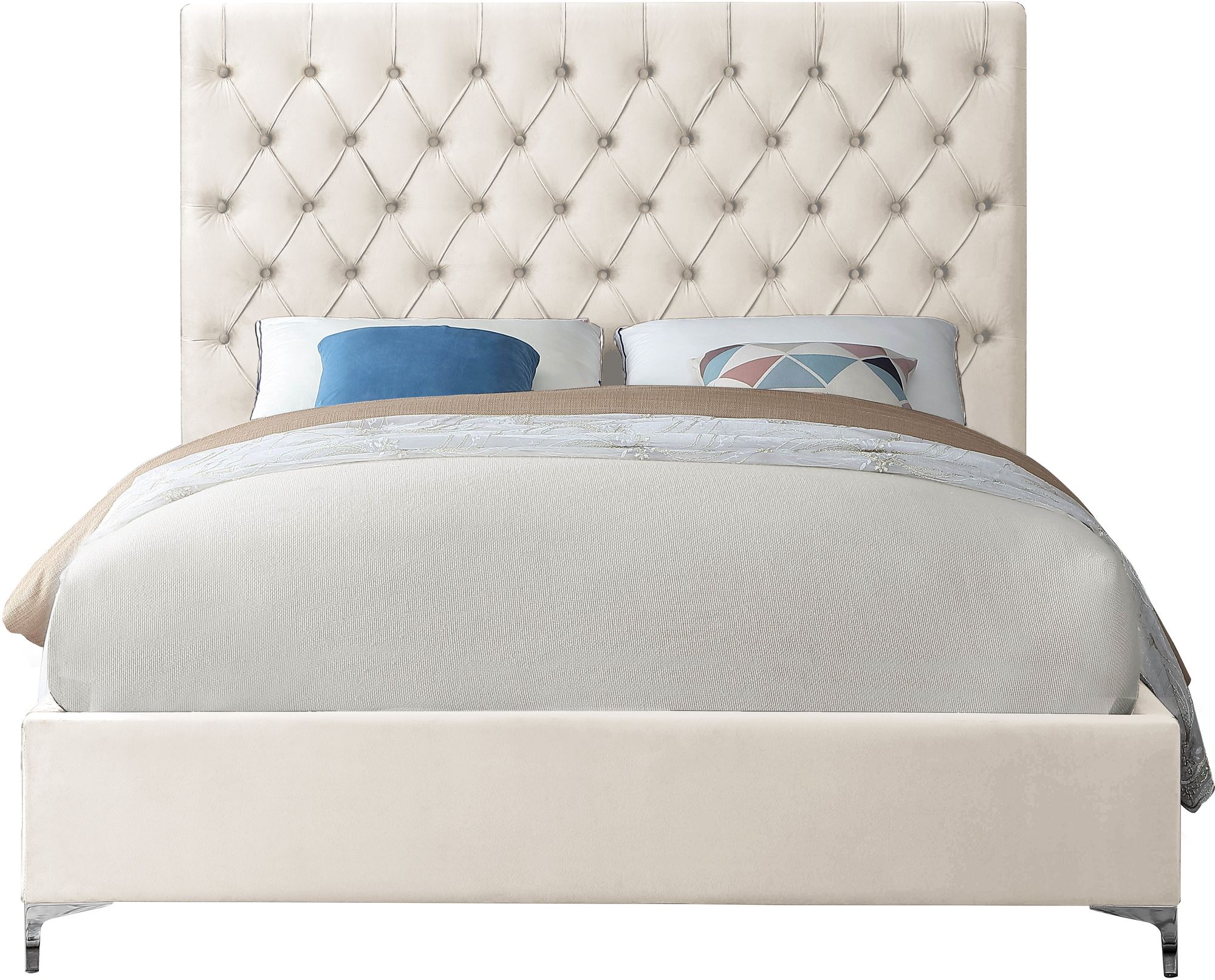 Cruz Velvet King Size Bed