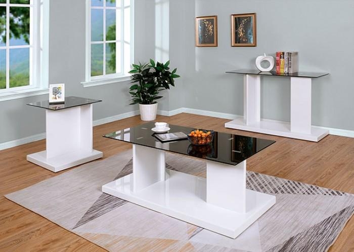 Mannedorf Glass/Paper Veneer Storage Coffee Table Set