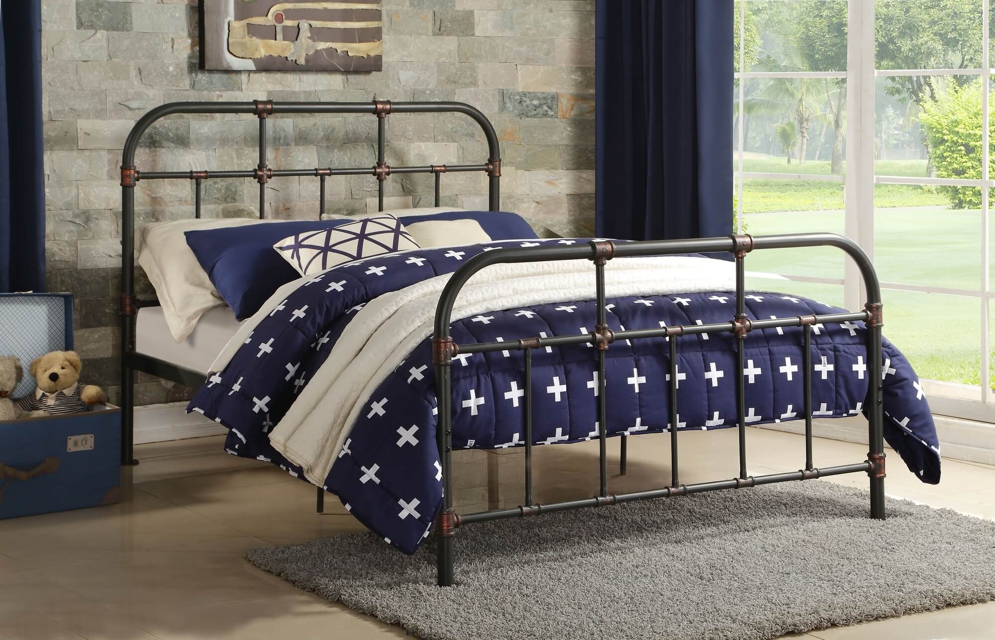 Nicipolis Metal Bed, Full Size