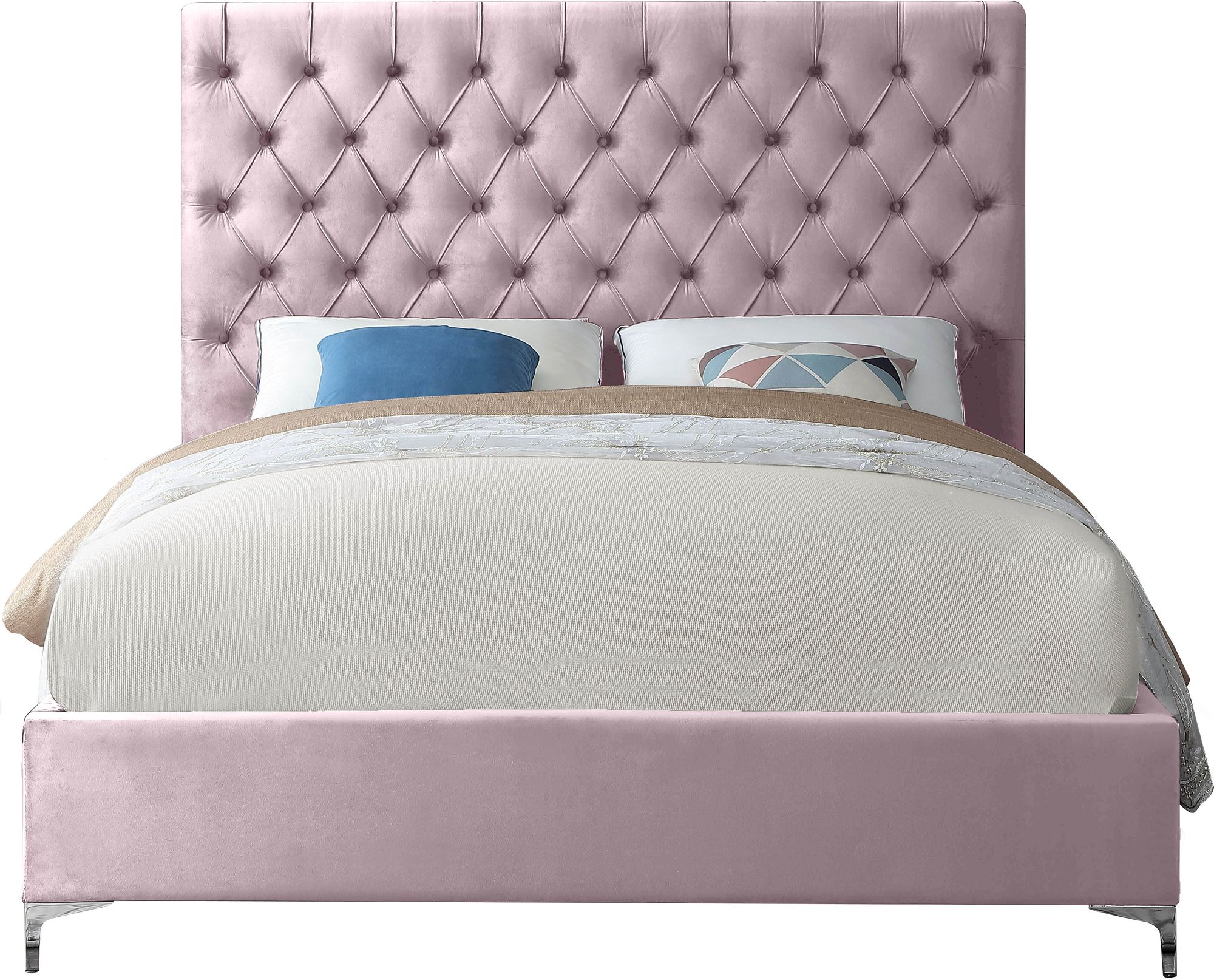Cruz Velvet Queen Size Bed