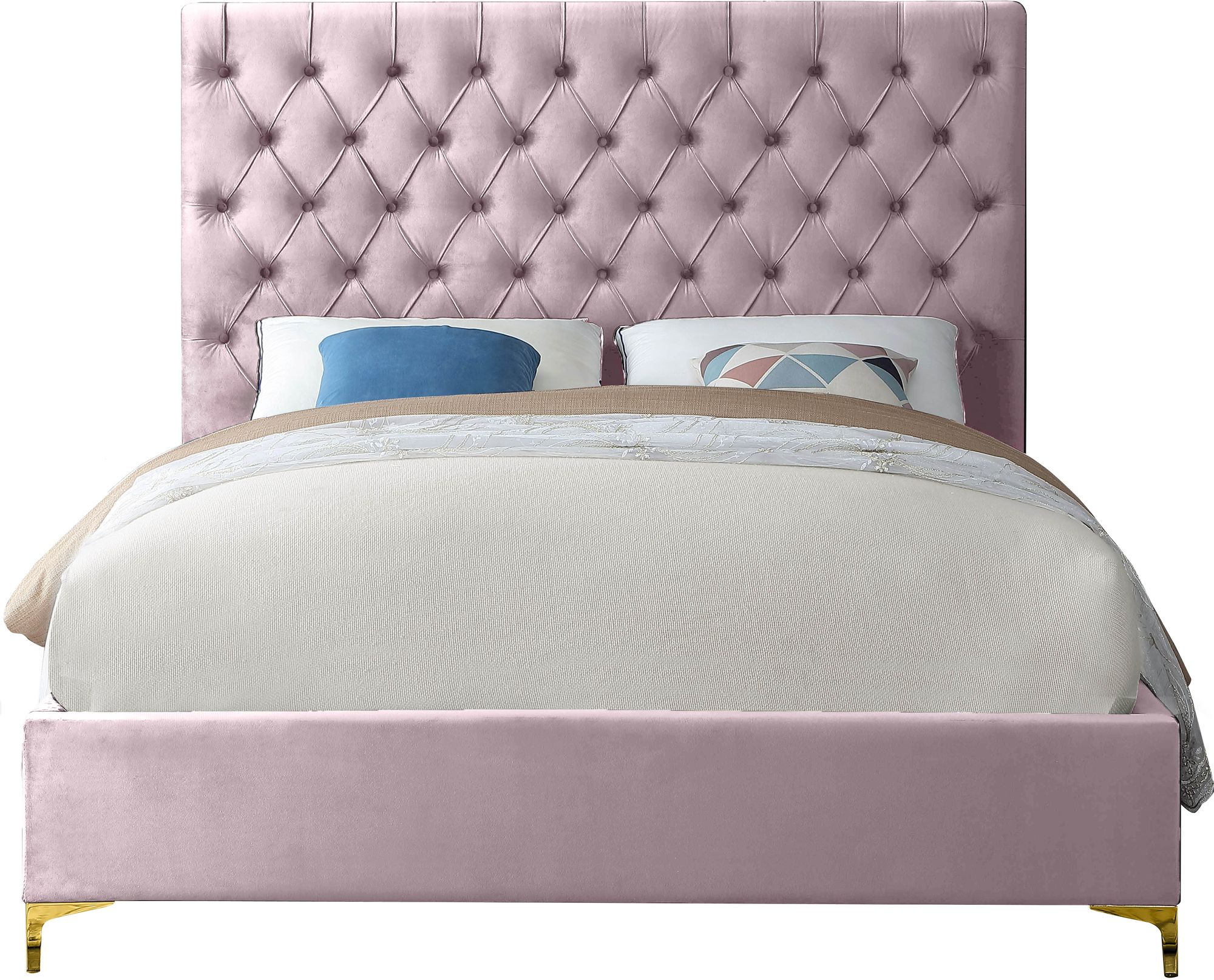 Cruz Velvet King Size Bed