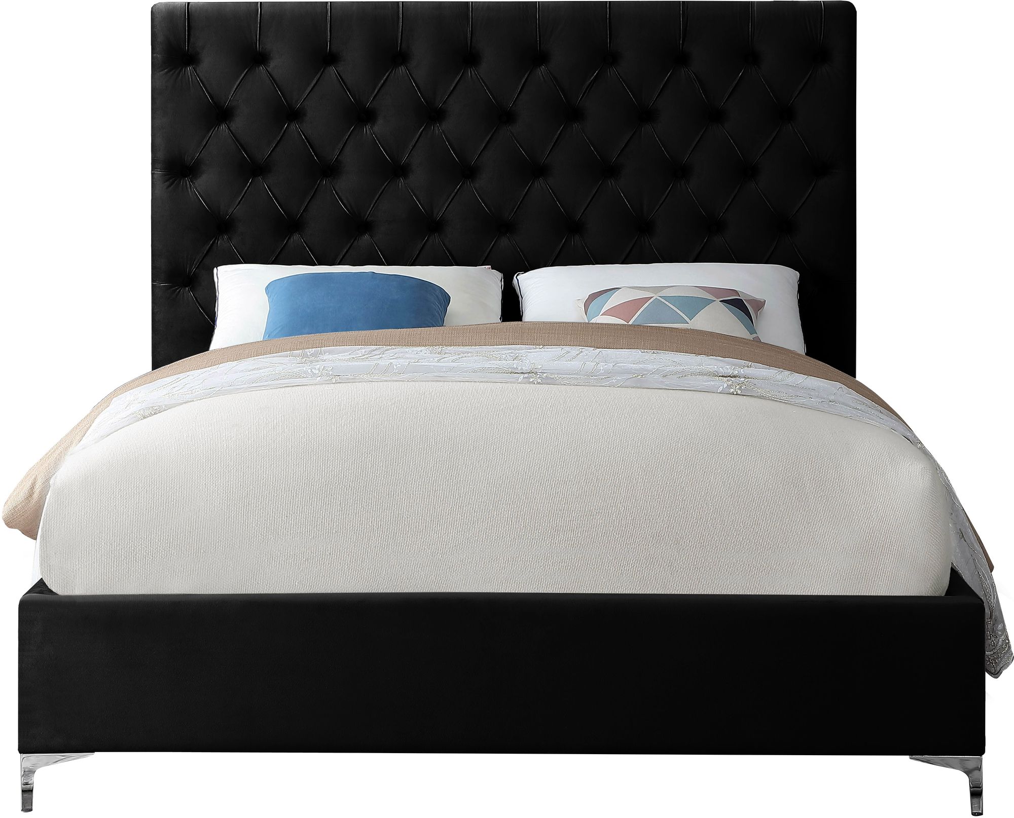 Cruz Velvet Full Size Bed