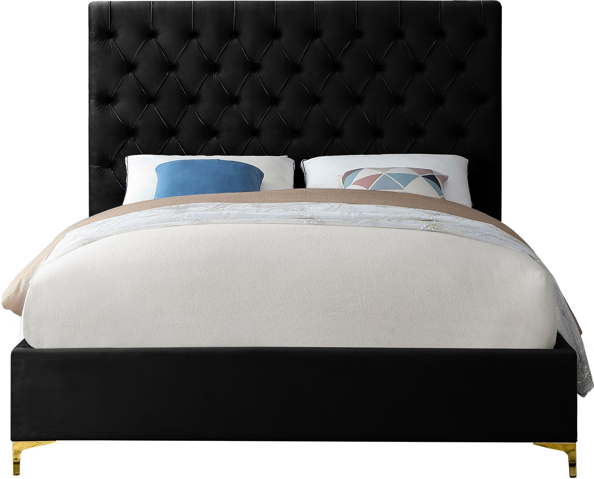 Cruz Velvet Full Size Bed