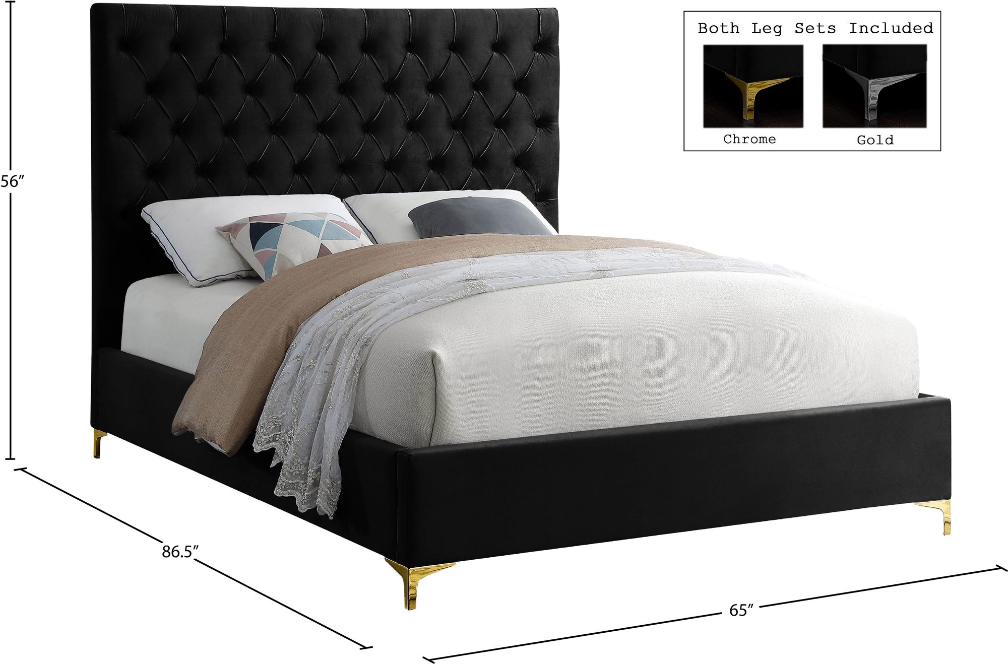 Cruz Velvet Bed
