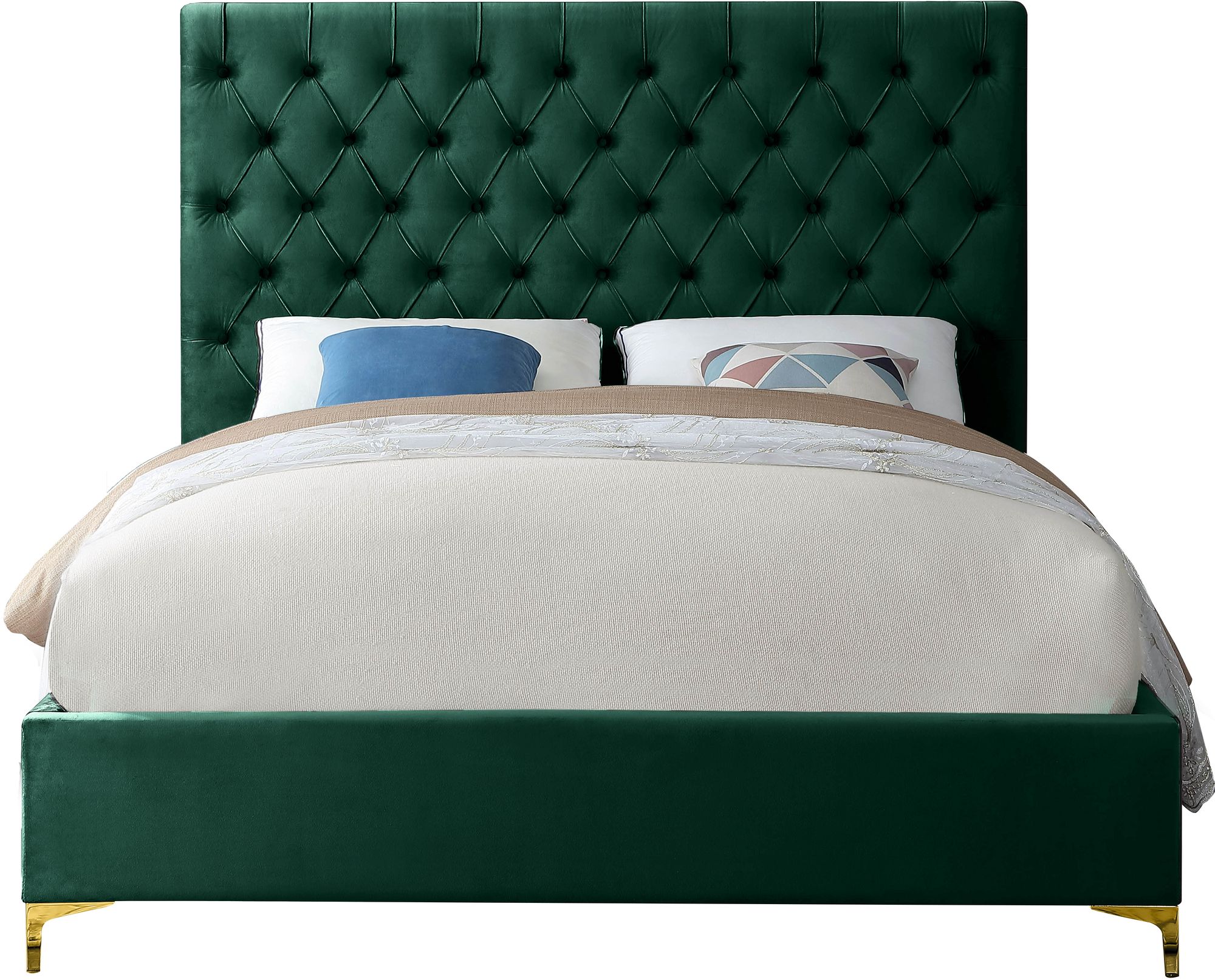 Cruz Velvet King Size Bed