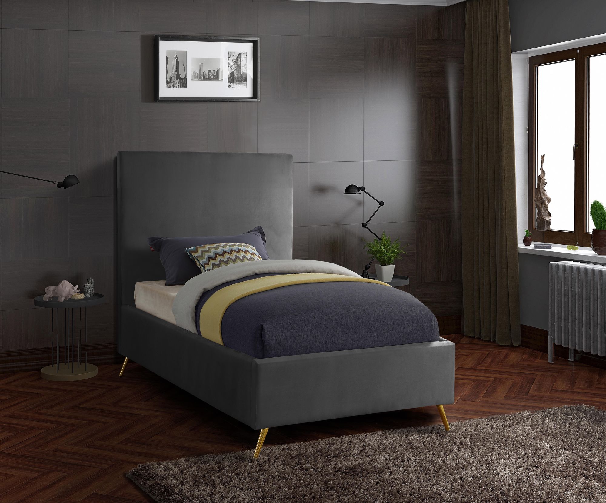 Jasmine Velvet Twin Size Bed