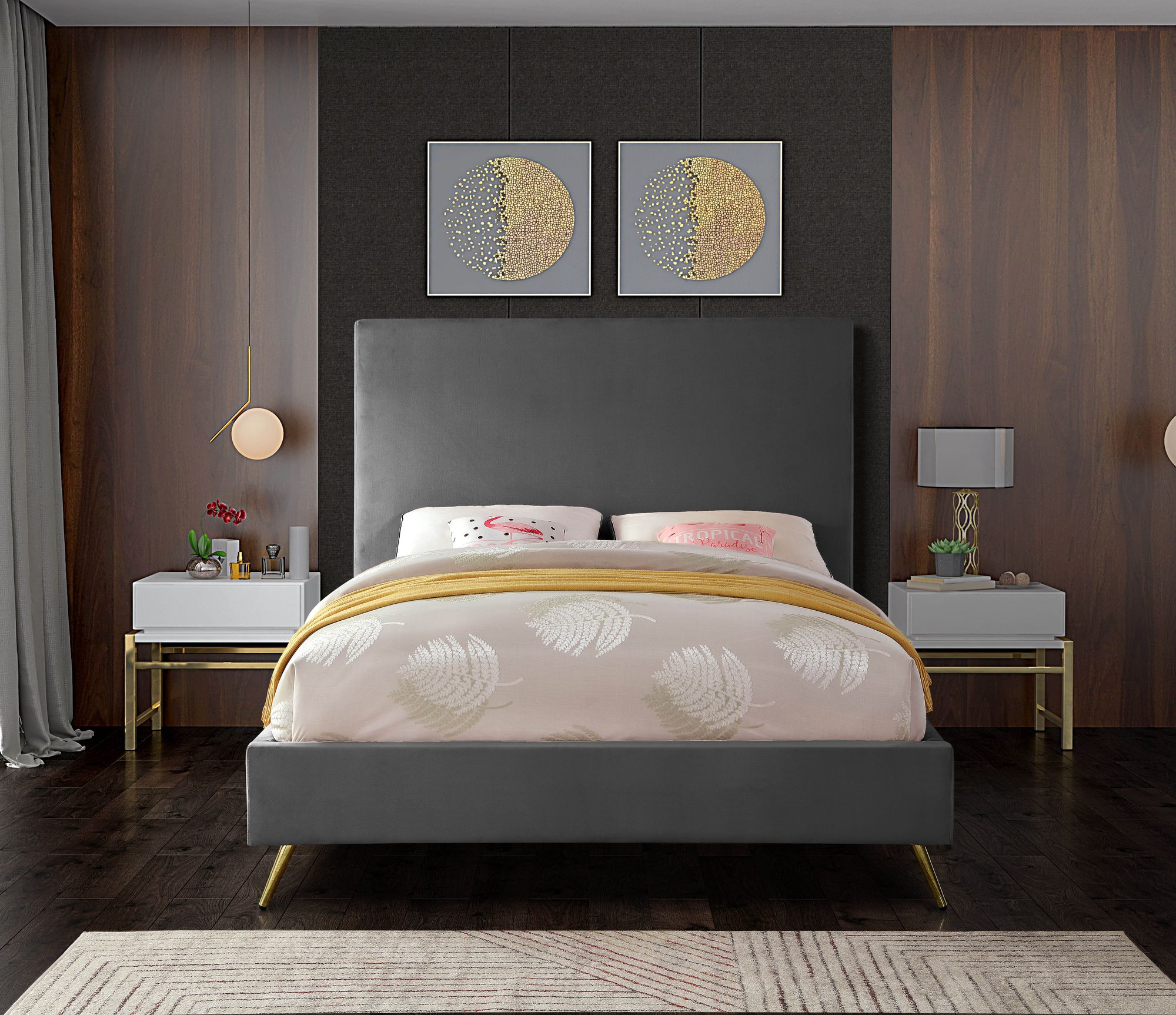 Jasmine Velvet Full Size Bed