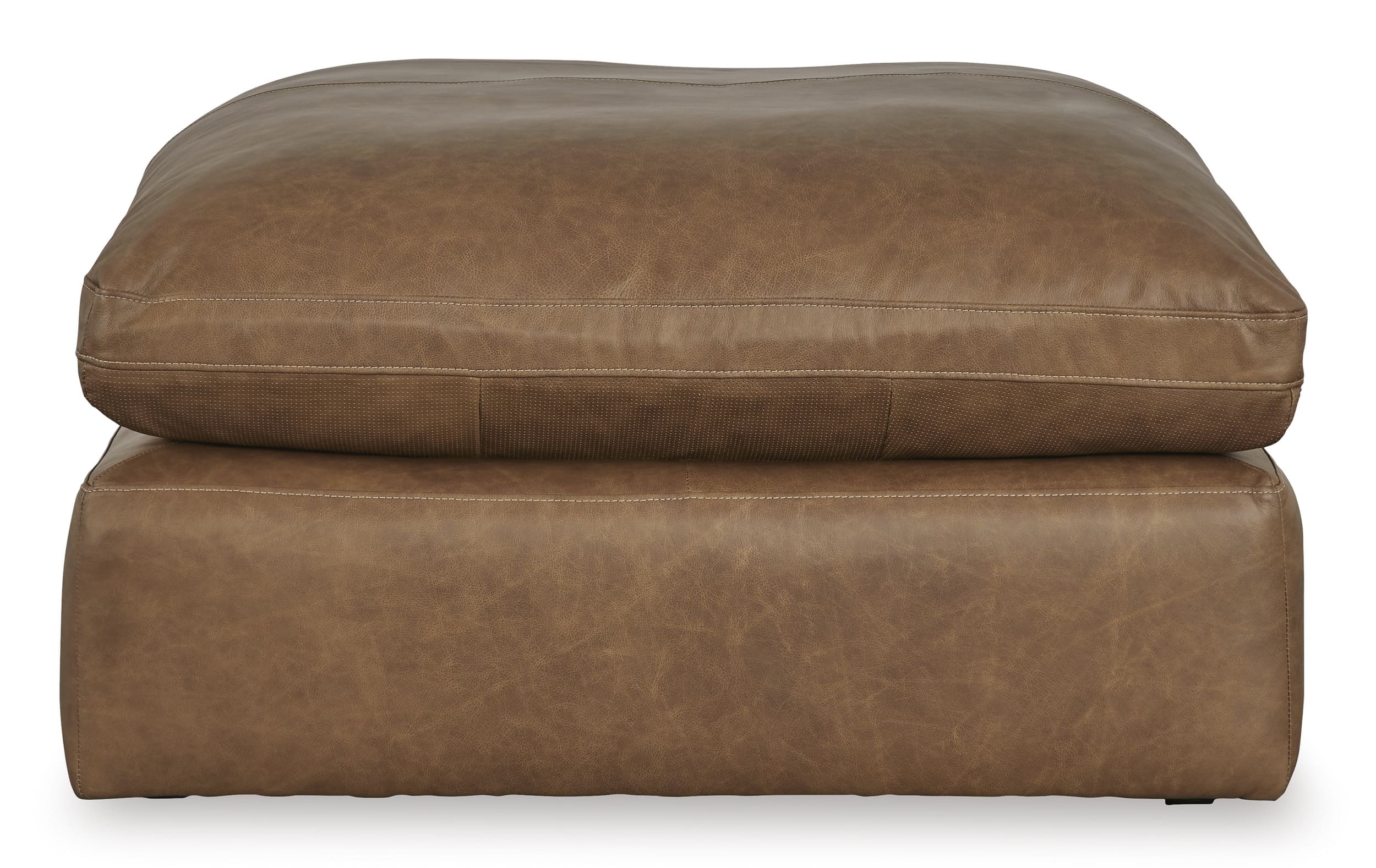 Emilia Leather Oversized Accent Ottoman