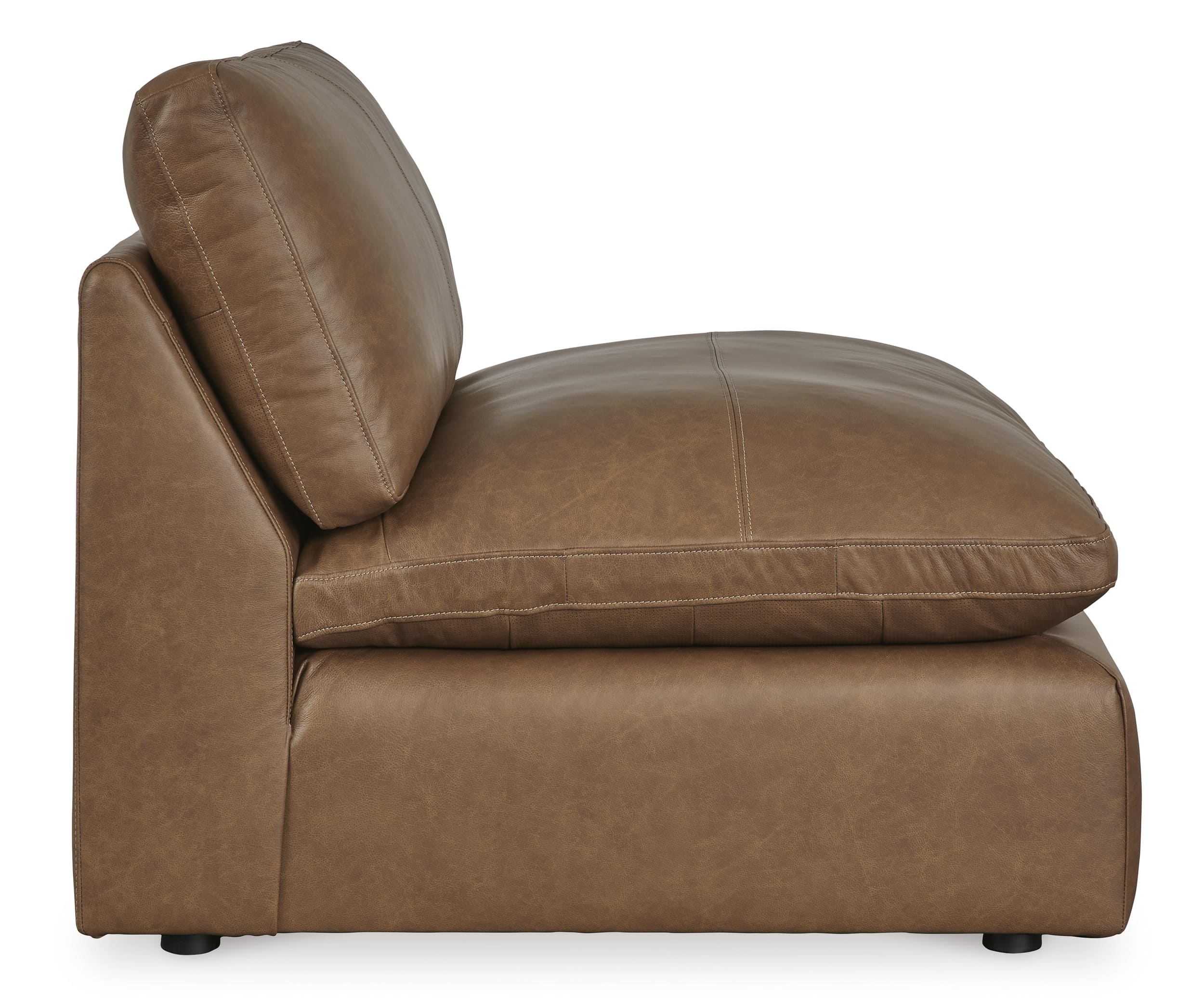 Emilia Leather Modular Armless Chair Side