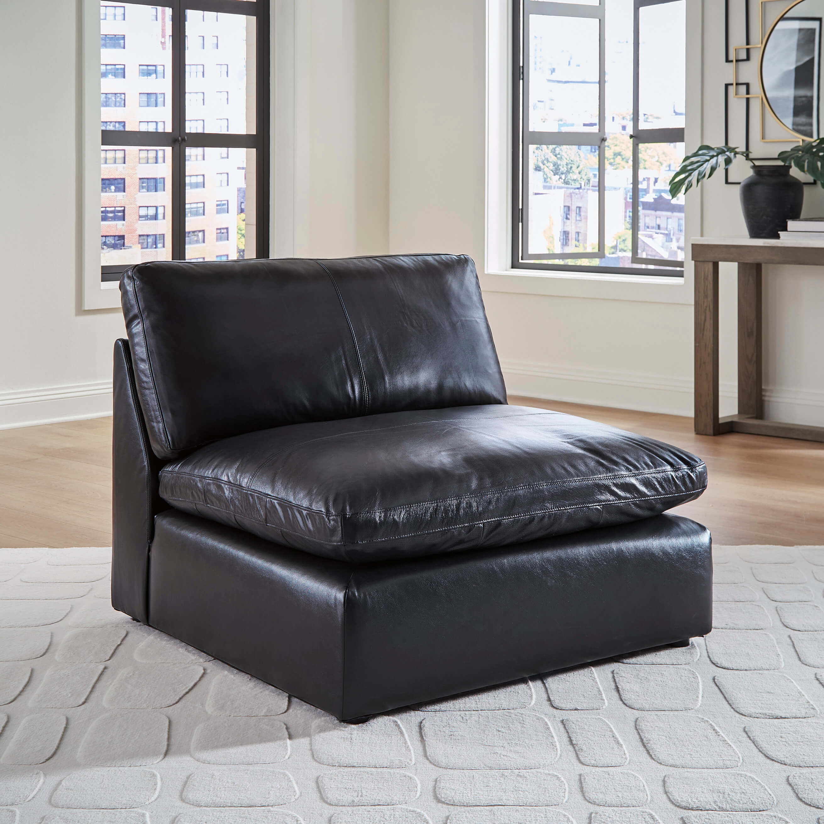 Emilia 4-Piece Leather Modular Sectional