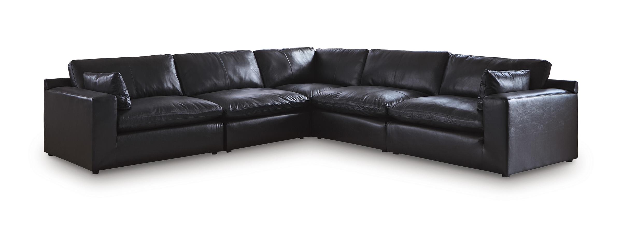 Emilia 5-Piece Leather Modular Sectional