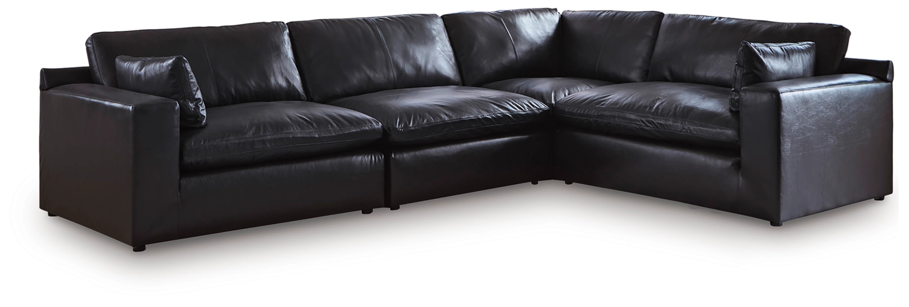 Emilia 4-Piece Leather Modular Sectional