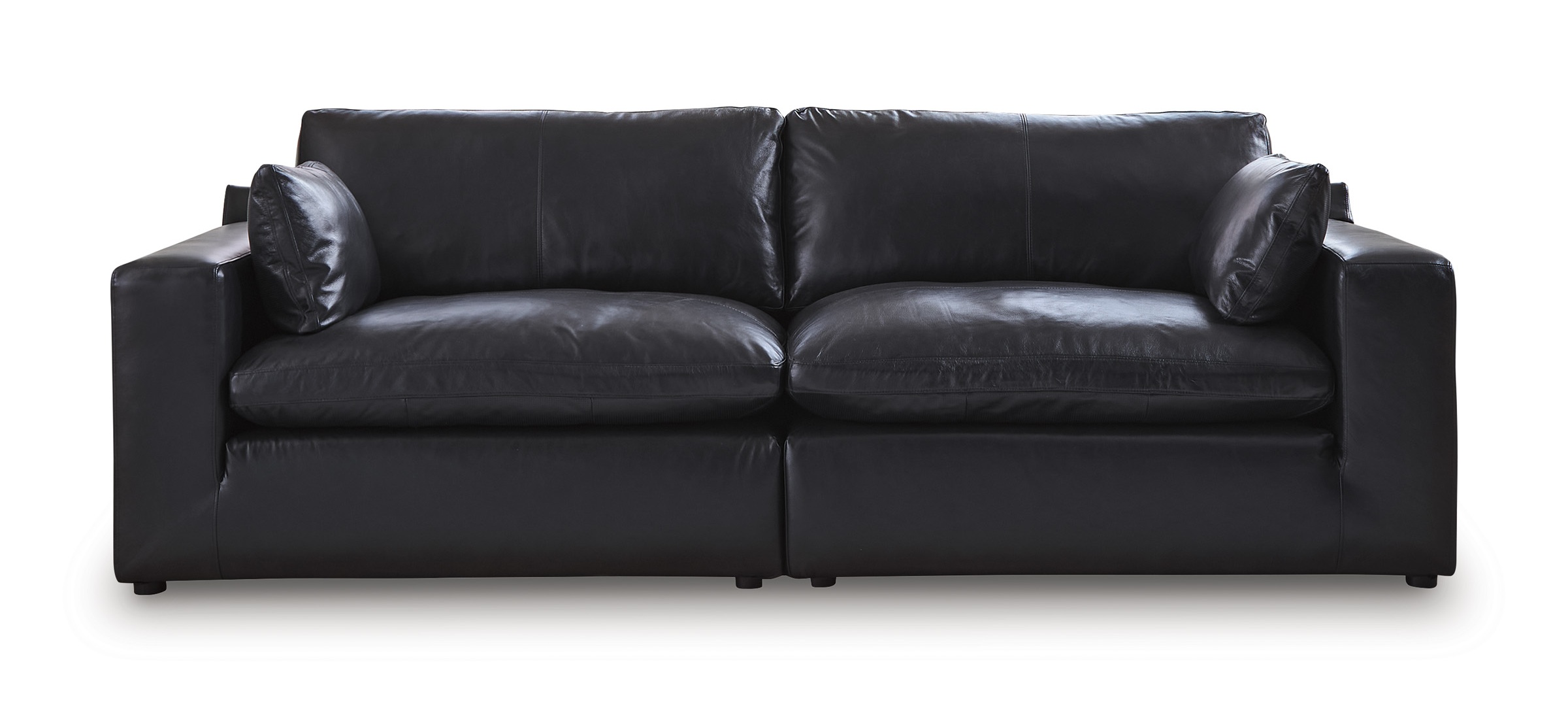 Emilia 2-Piece Leather Modular Loveseat