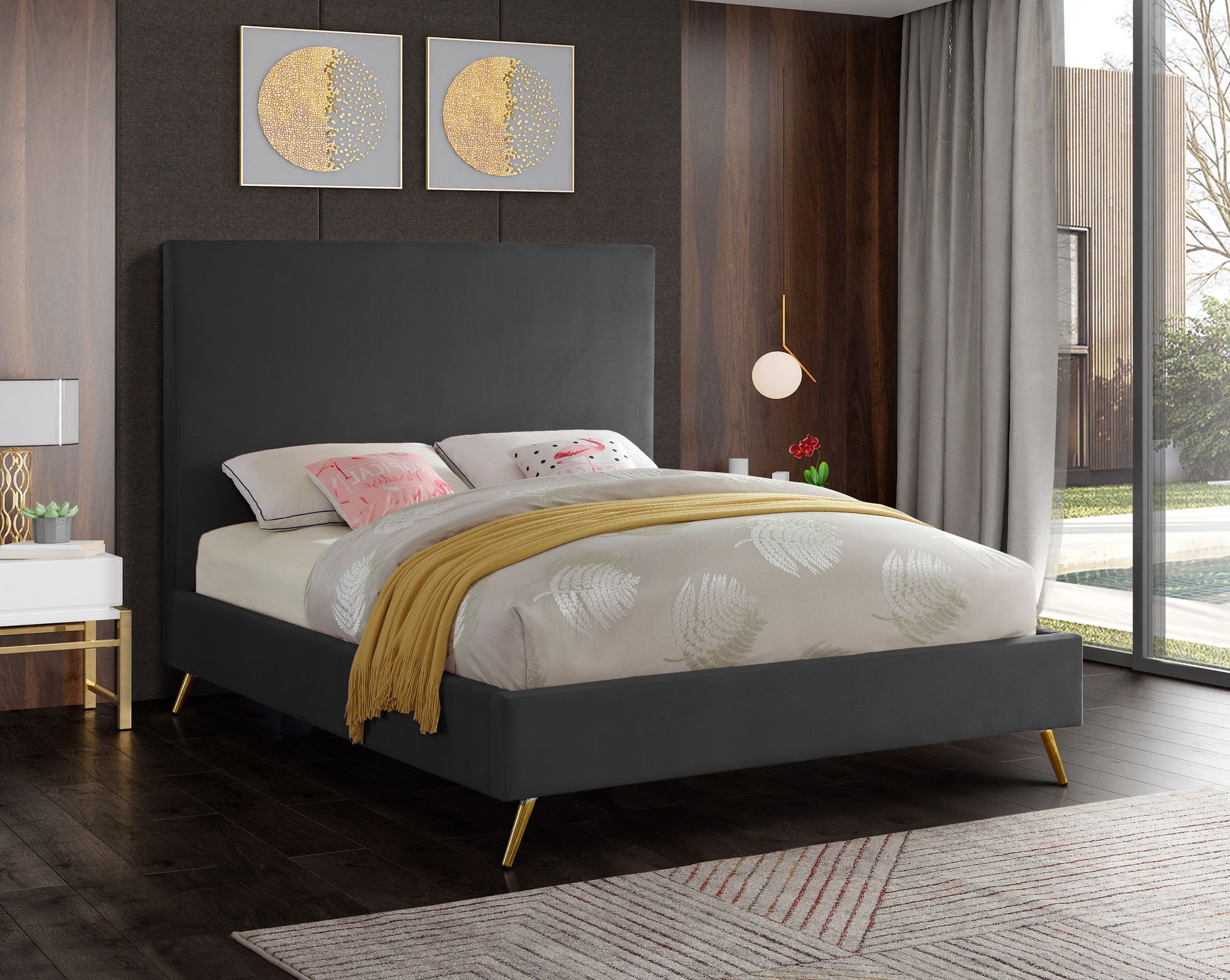 Jasmine Velvet Queen Size Bed
