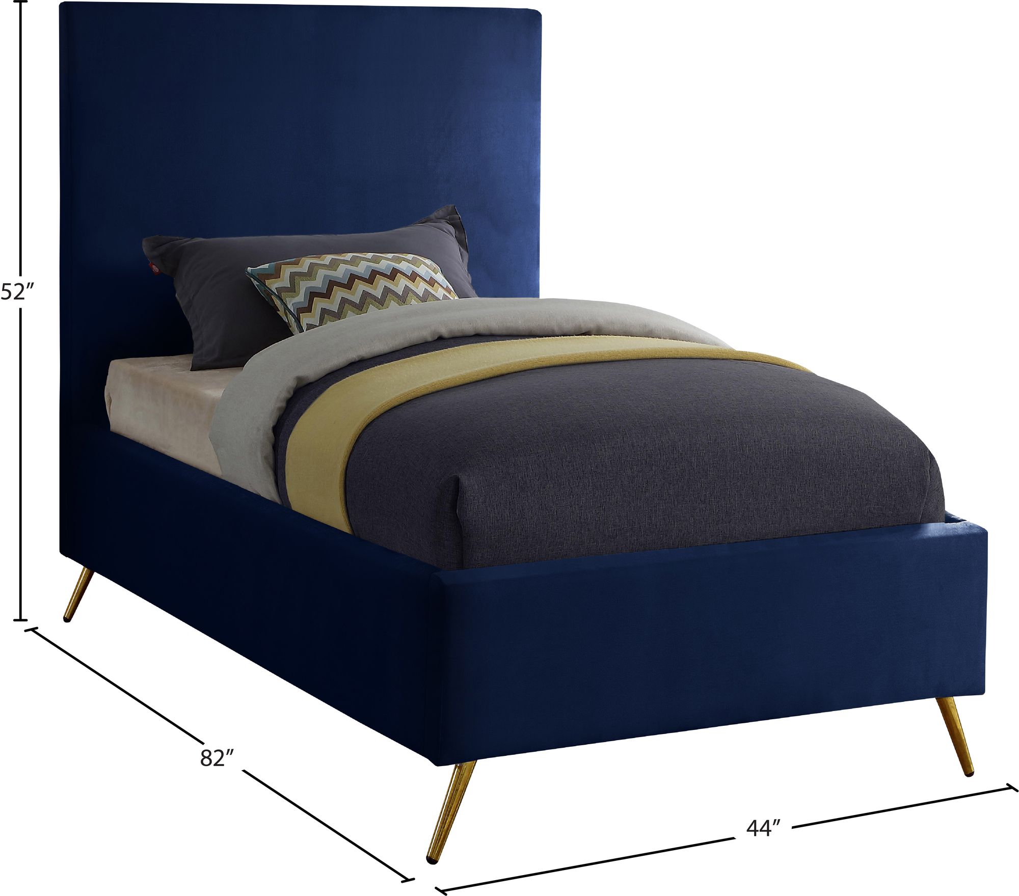 Jasmine Velvet Twin Size Bed