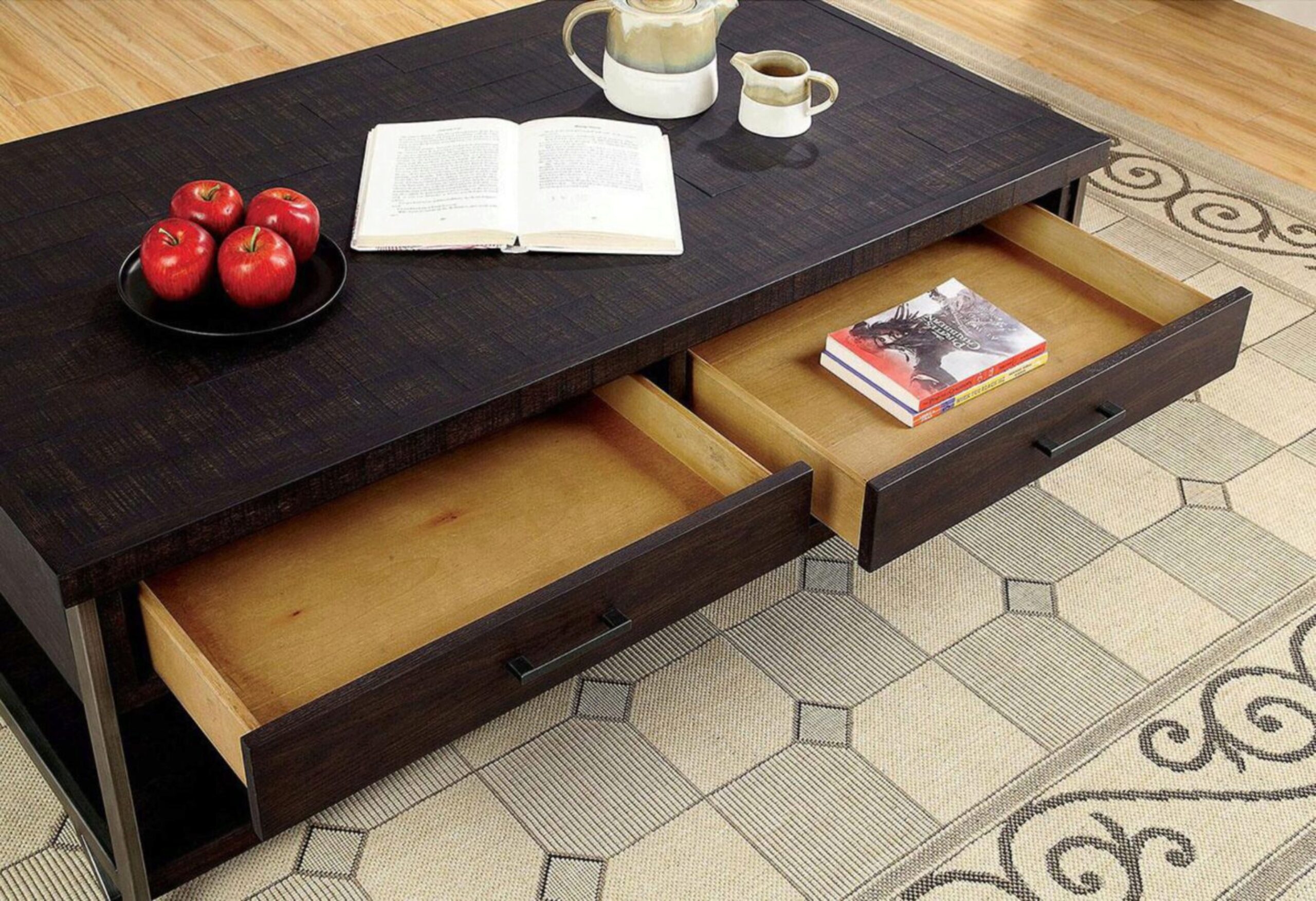 Wasta Wood/Metal Storage Coffee Table