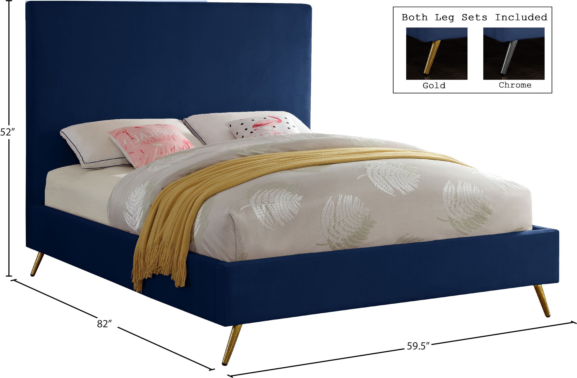 Jasmine Velvet Full Size Bed