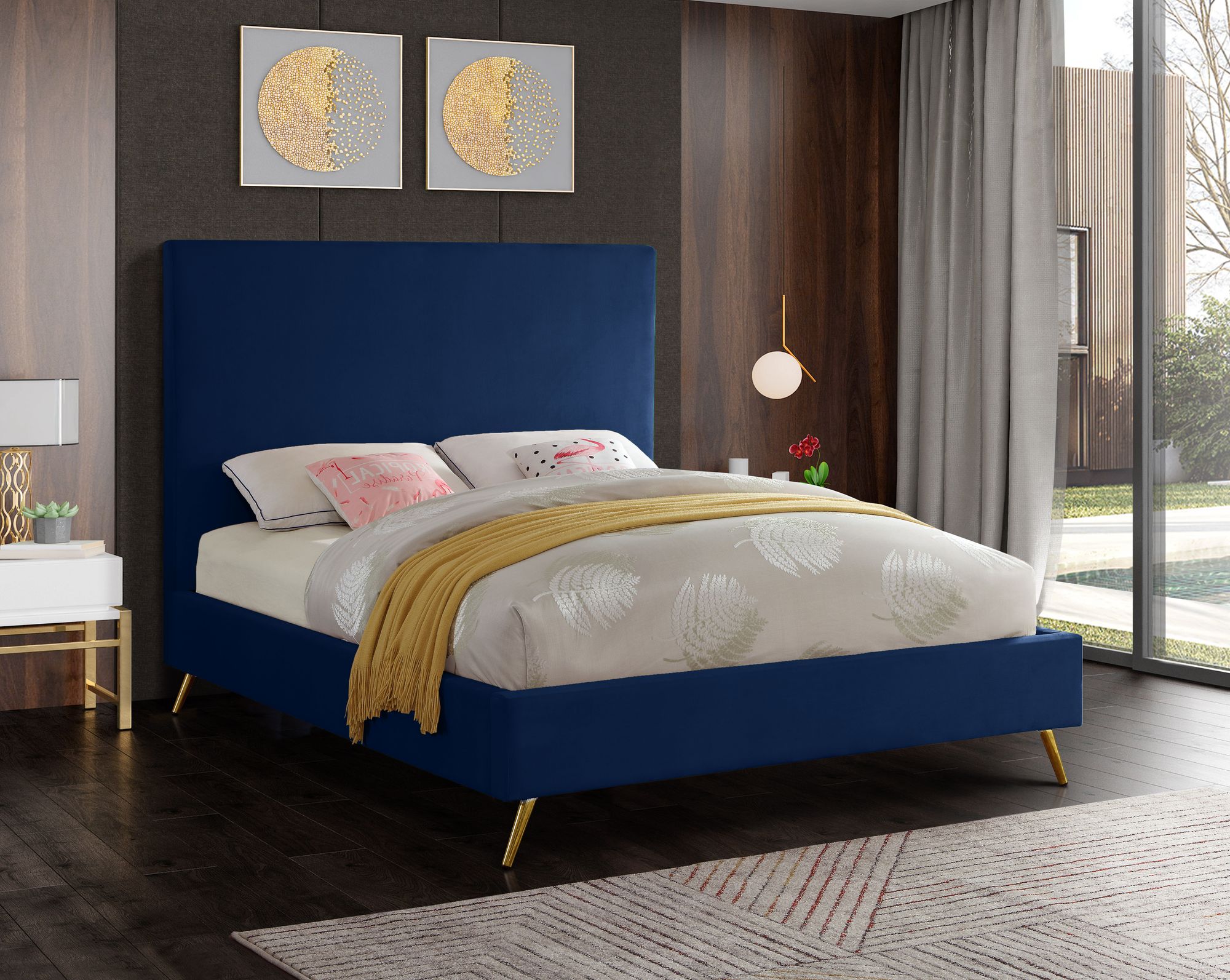 Jasmine Velvet Queen Size Bed
