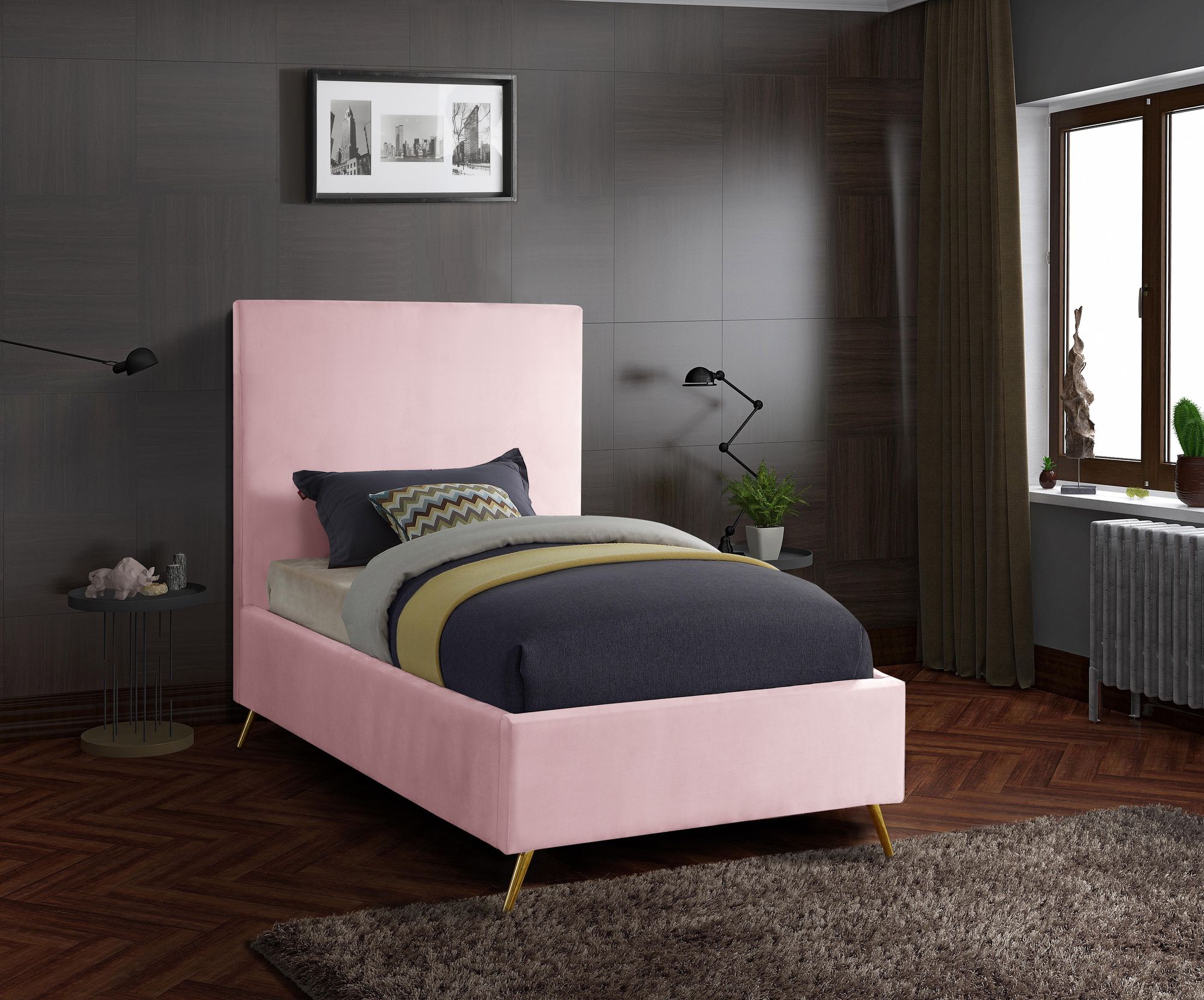 Jasmine Velvet Twin Size Bed
