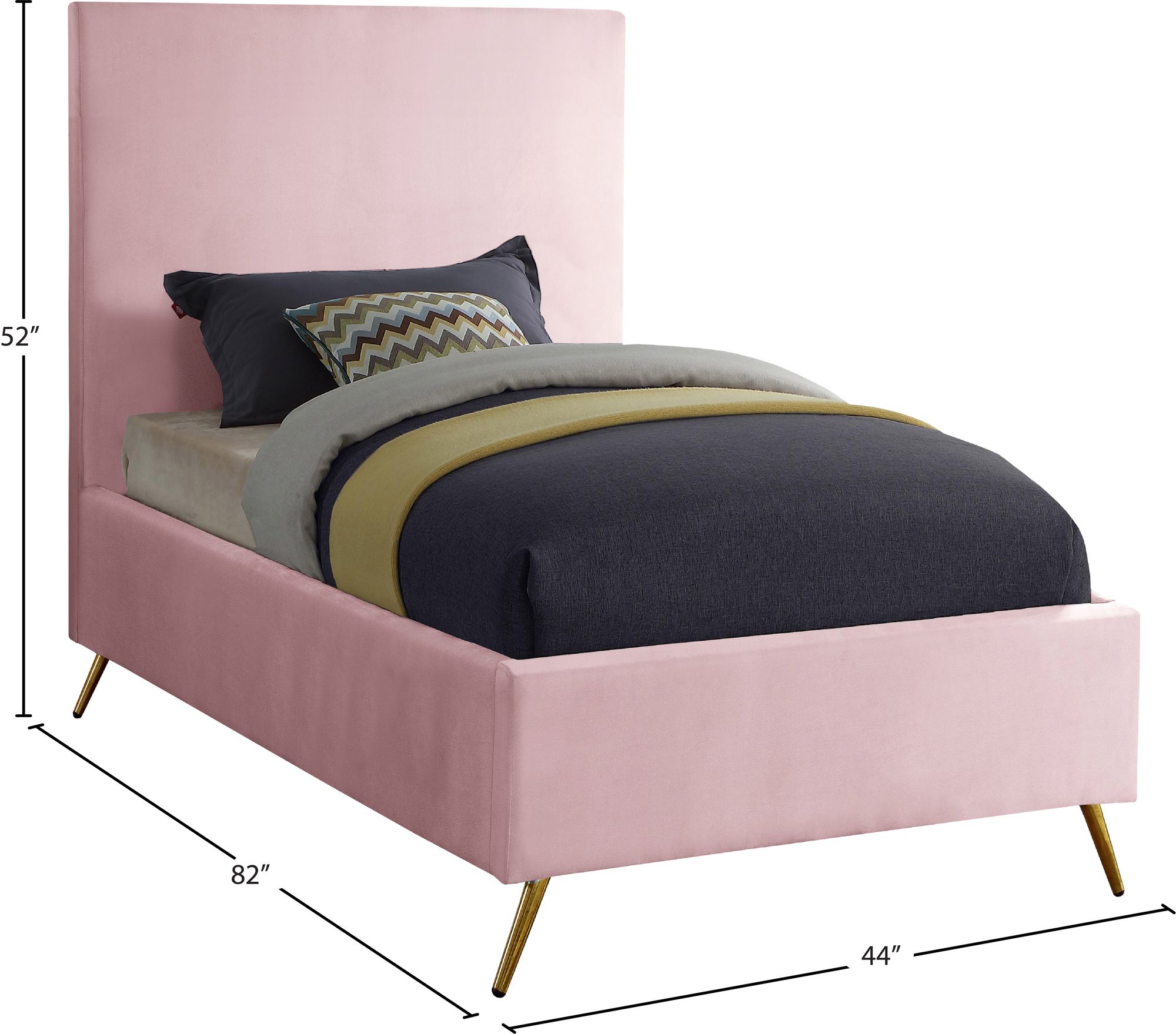 Jasmine Velvet Twin Size Bed