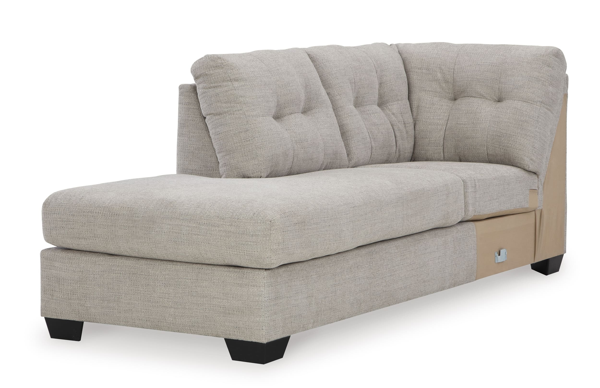 Mahoney 2-Piece Polyester L-Shaped Sectional Sofa w/Left Arm Chaise Facing
