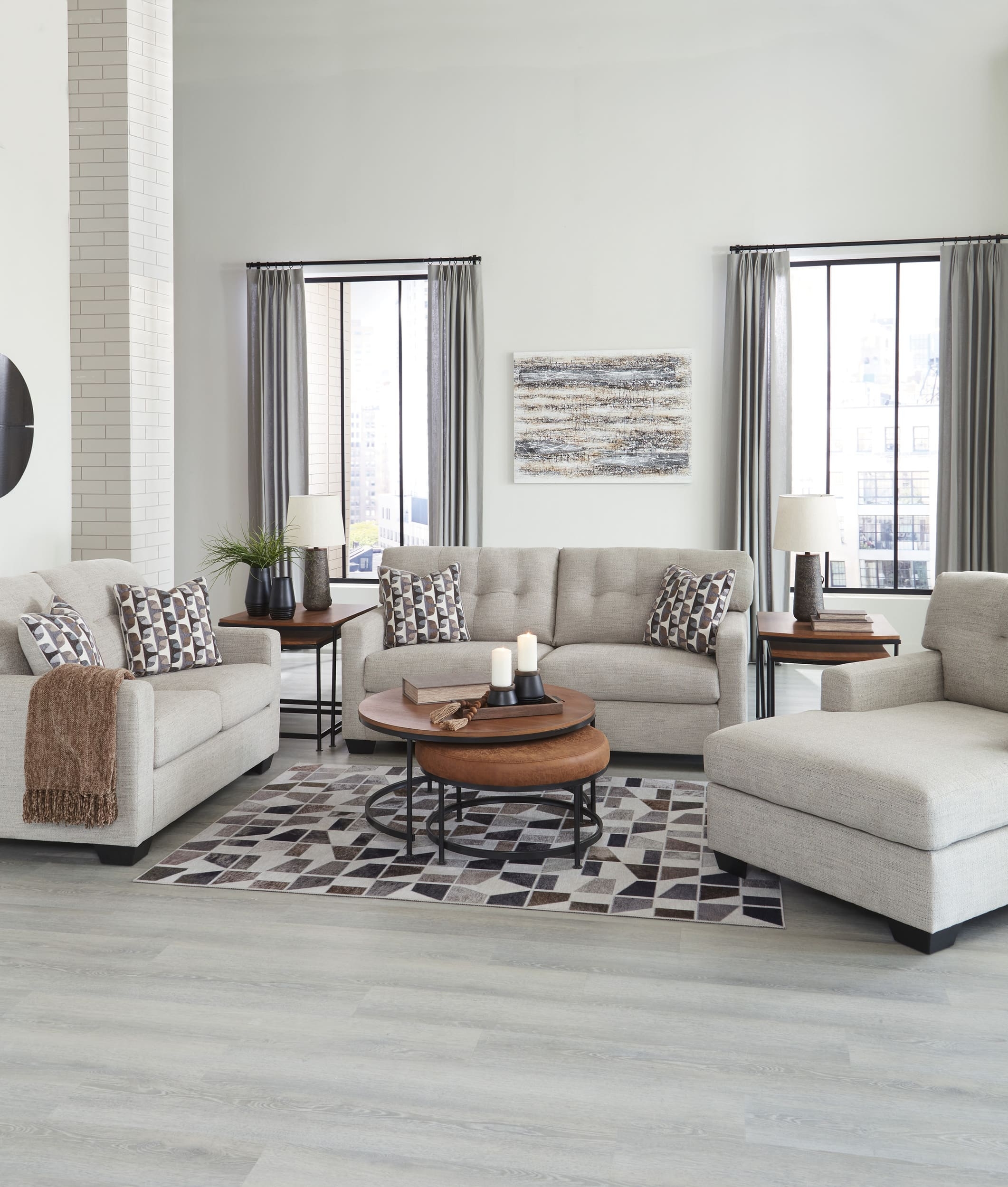 Mahoney Polyester Sofa