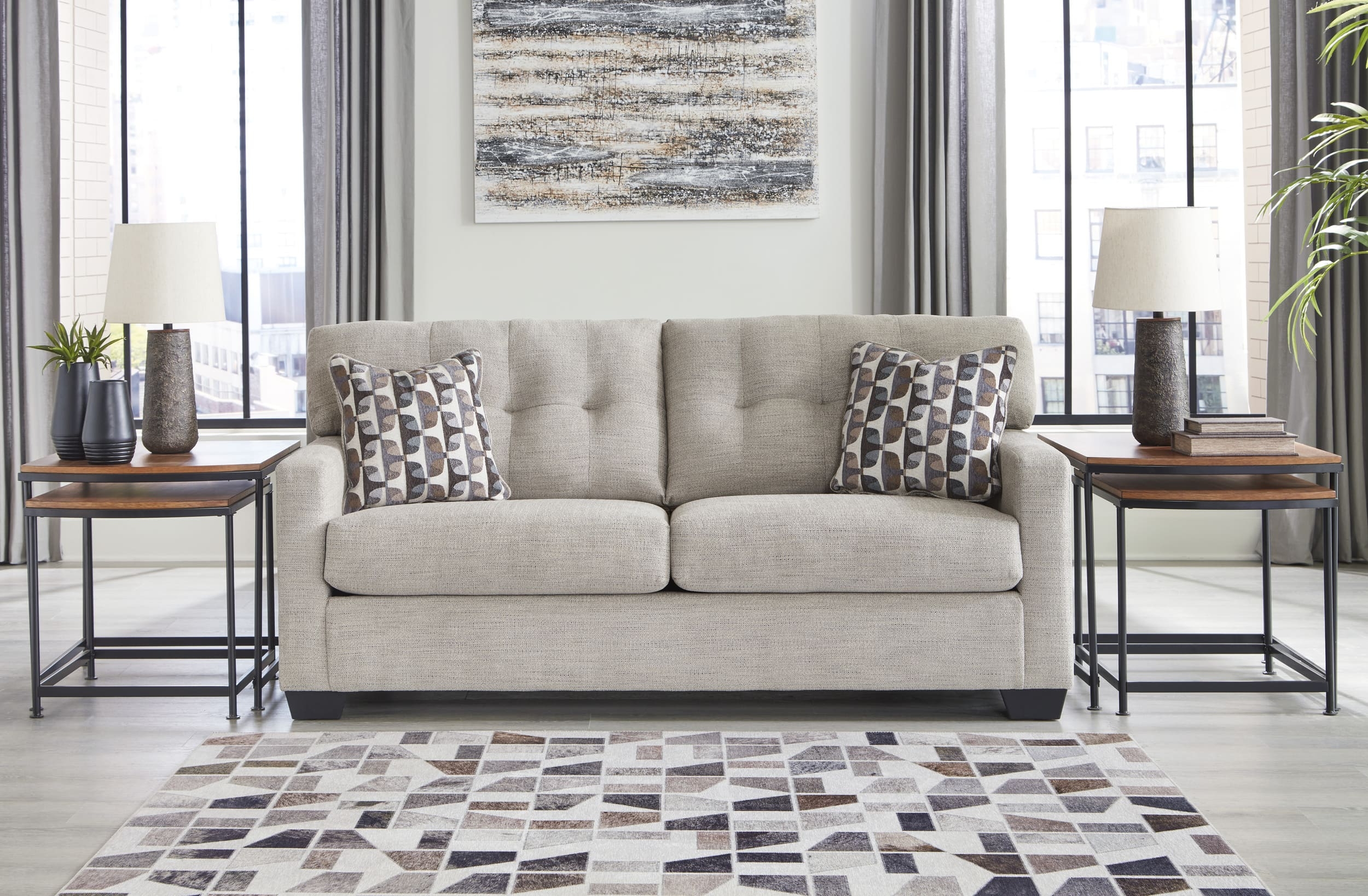 Ashley Mahoney Polyester Pebble Loveseat