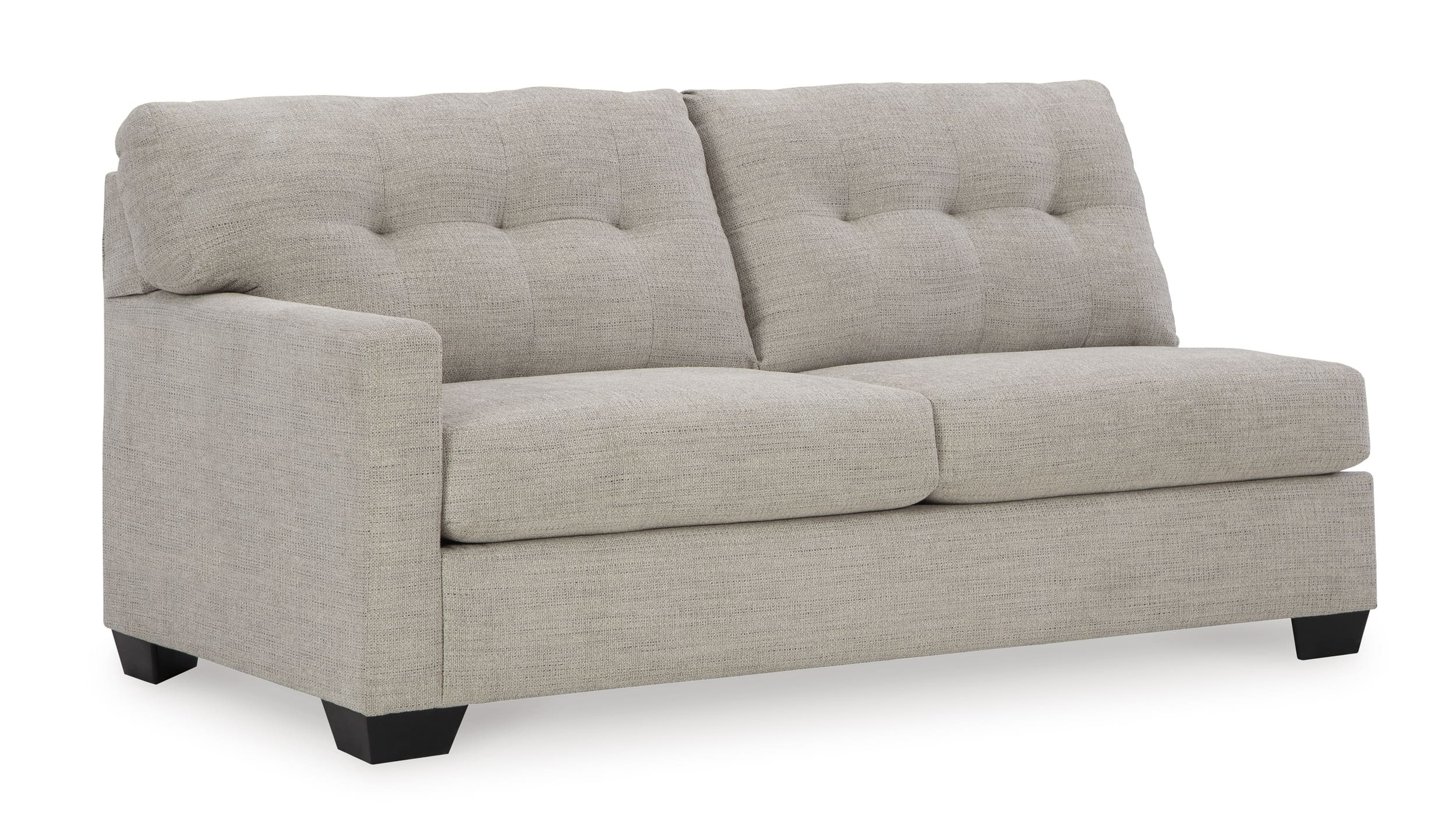 Mahoney 2-Piece Polyester L-Shaped Sectional Sofa w/Right Arm Chaise Facing