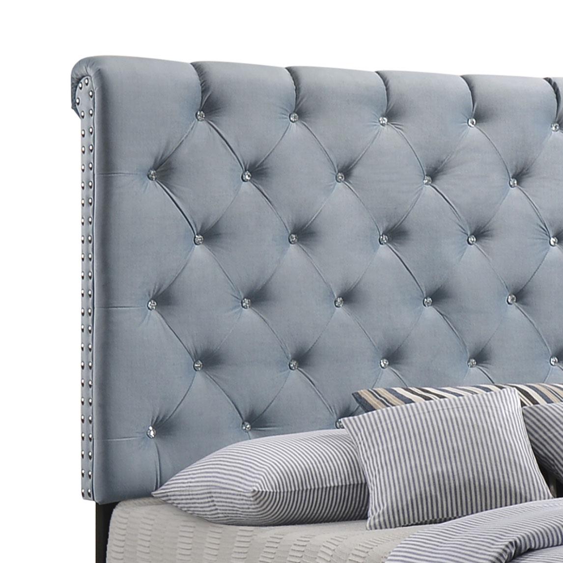 Warner Velvet Upholstered Bed